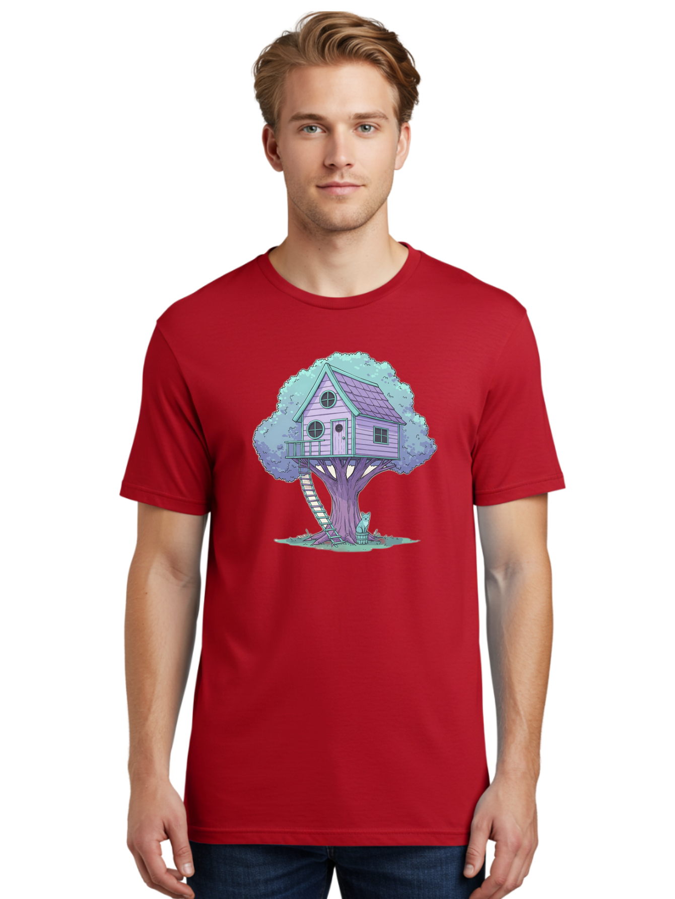Treehouse-2 Men'S Graphic Tee, 100% Cotton, Comfortable Casual Summer Wear, Machine Washable, Vintage Camera, Old Camera, Antique Camera, Black Camera, Classic Photography, Photography Equipment, Nostalgic Device, Film Camera, Camera Art Bal512 30