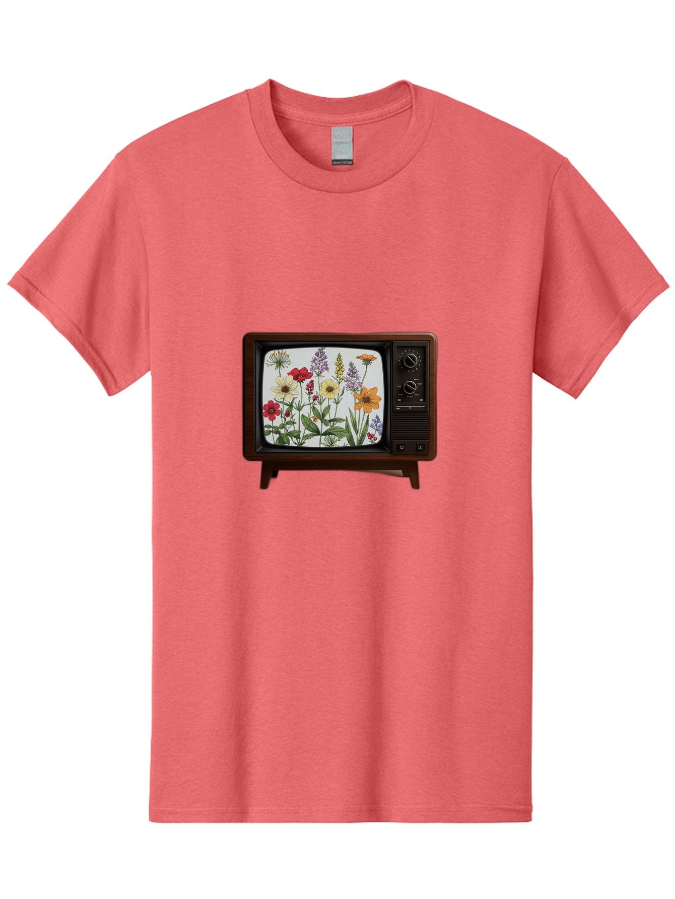 Tv-With-Flowers Men'S Graphic Tee, 100% Cotton, Comfortable Casual Summer Wear, Machine Washable, Vintage Camera, Old Camera, Antique Camera, Black Camera, Classic Photography, Photography Equipment, Nostalgic Device, Film Camera, Camera Art Bal516 7