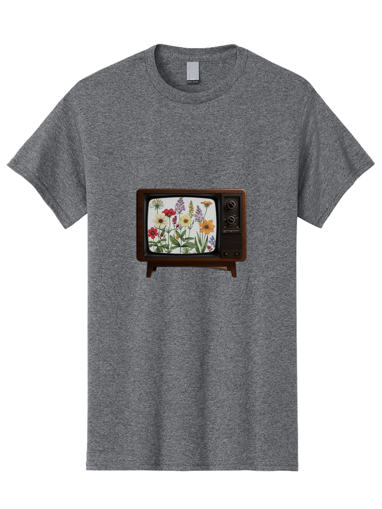 Tv-With-Flowers Men'S Graphic Tee, 100% Cotton, Comfortable Casual Summer Wear, Machine Washable, Vintage Camera, Old Camera, Antique Camera, Black Camera, Classic Photography, Photography Equipment, Nostalgic Device, Film Camera, Camera Art Bal516 4