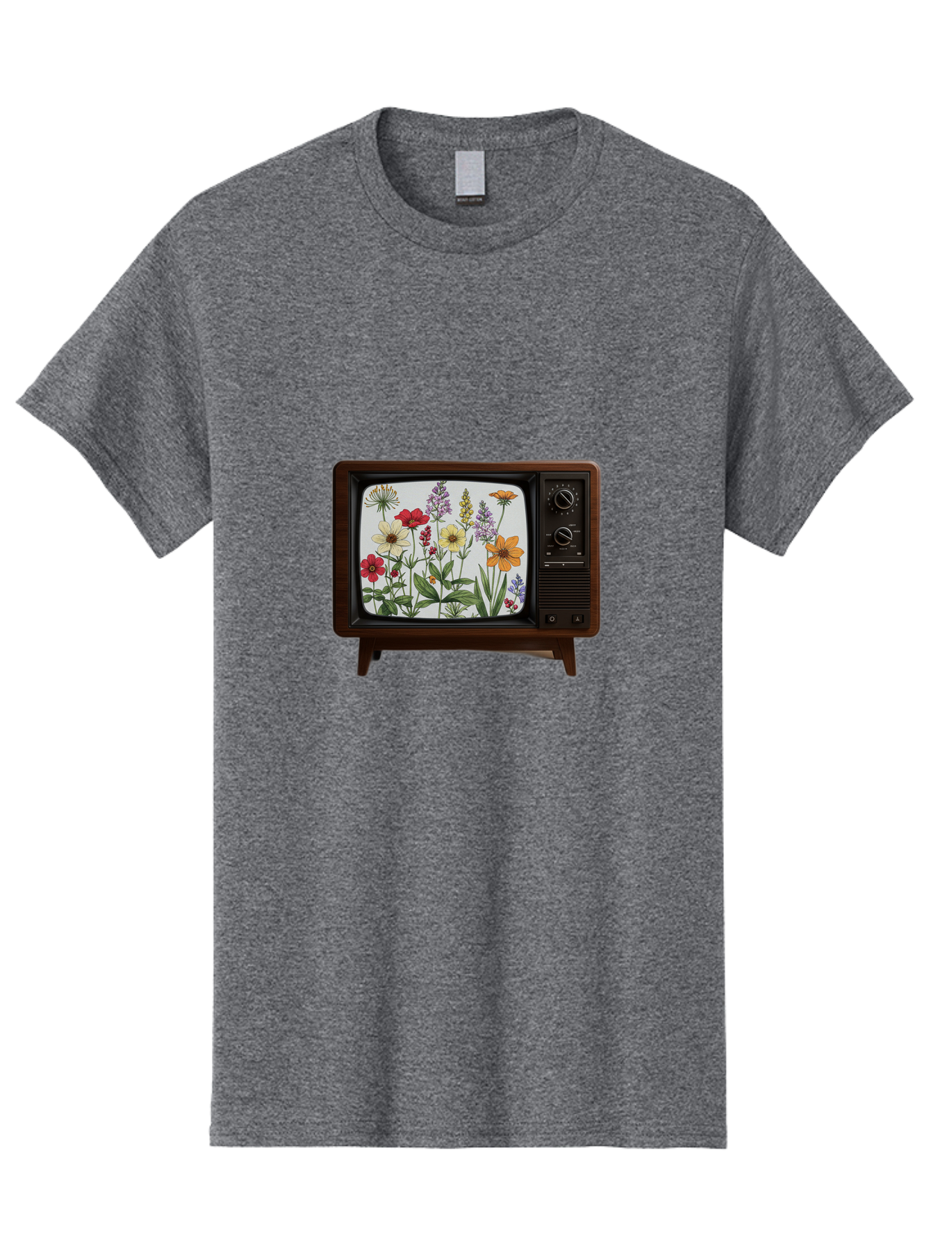 Tv-With-Flowers Men'S Graphic Tee, 100% Cotton, Comfortable Casual Summer Wear, Machine Washable, Vintage Camera, Old Camera, Antique Camera, Black Camera, Classic Photography, Photography Equipment, Nostalgic Device, Film Camera, Camera Art Bal516 12