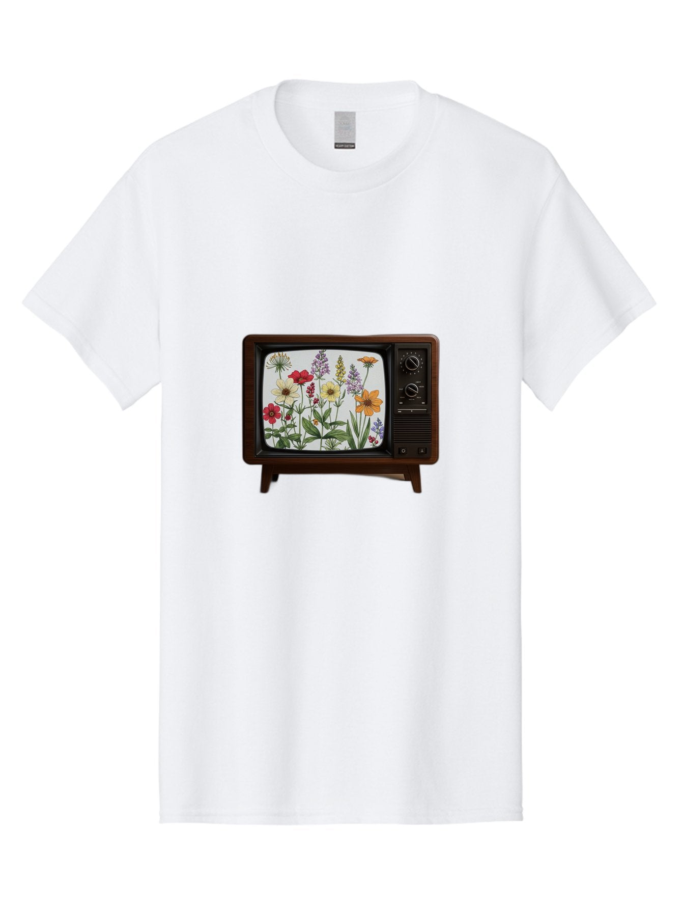Tv-With-Flowers Men'S Graphic Tee, 100% Cotton, Comfortable Casual Summer Wear, Machine Washable, Vintage Camera, Old Camera, Antique Camera, Black Camera, Classic Photography, Photography Equipment, Nostalgic Device, Film Camera, Camera Art Bal516 3