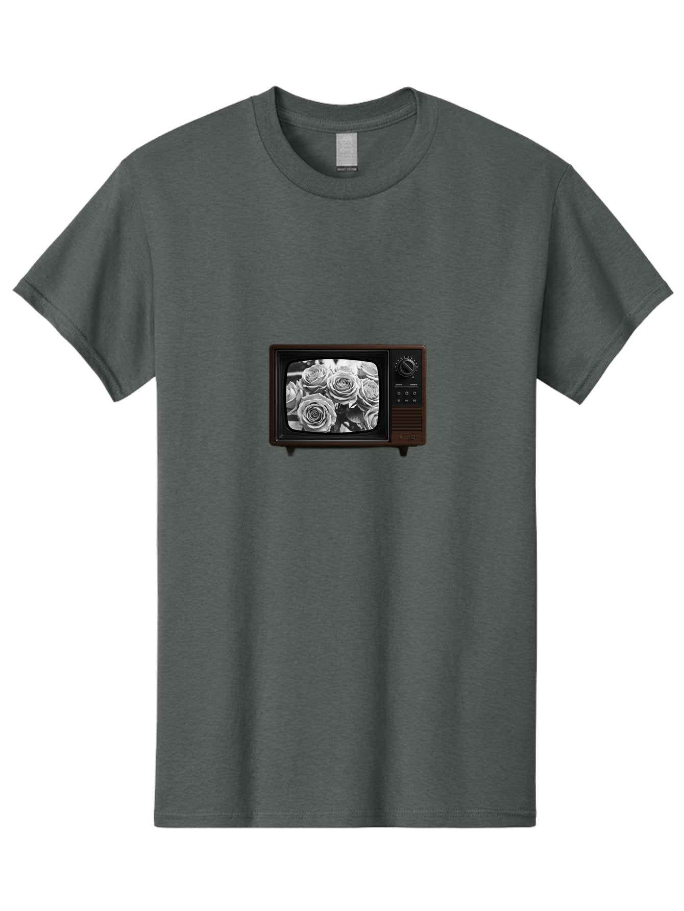 Tv-With-Roses Men'S Graphic Tee, 100% Cotton, Comfortable Casual Summer Wear, Machine Washable, Vintage Camera, Old Camera, Antique Camera, Black Camera, Classic Photography, Photography Equipment, Nostalgic Device, Film Camera, Camera Art Bal517 15