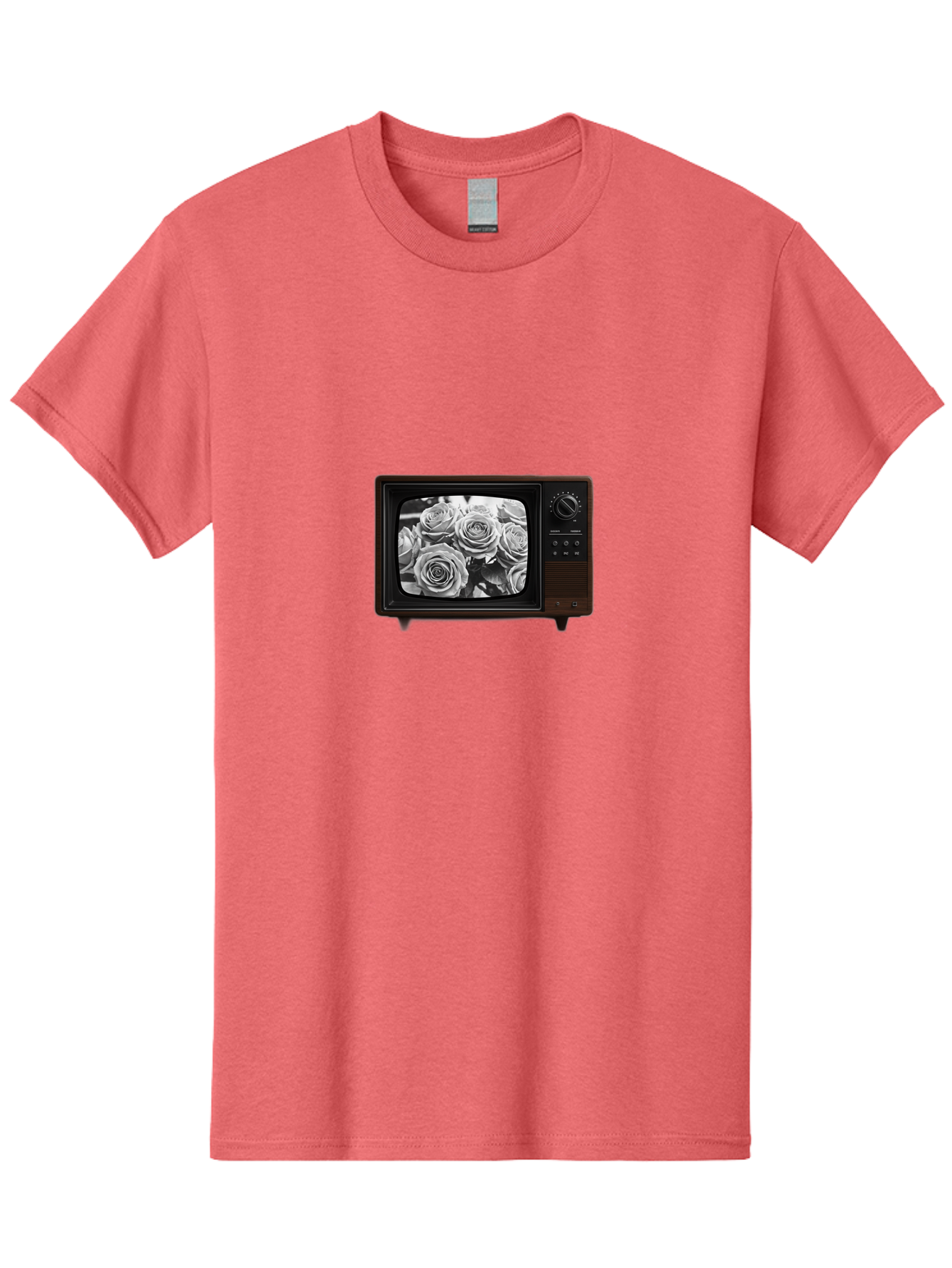 Tv-With-Roses Men'S Graphic Tee, 100% Cotton, Comfortable Casual Summer Wear, Machine Washable, Vintage Camera, Old Camera, Antique Camera, Black Camera, Classic Photography, Photography Equipment, Nostalgic Device, Film Camera, Camera Art Bal517