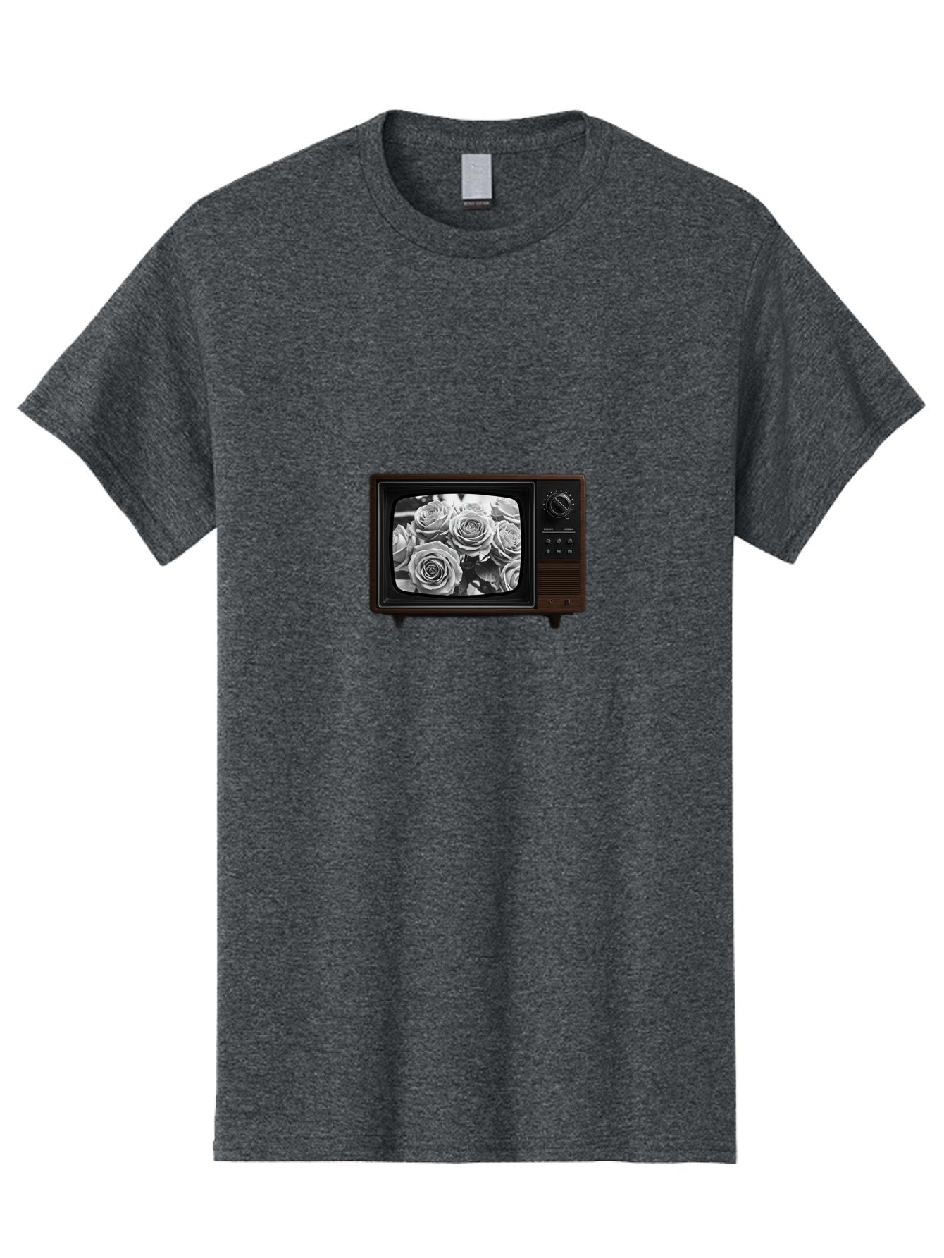 Tv-With-Roses Men'S Graphic Tee, 100% Cotton, Comfortable Casual Summer Wear, Machine Washable, Vintage Camera, Old Camera, Antique Camera, Black Camera, Classic Photography, Photography Equipment, Nostalgic Device, Film Camera, Camera Art Bal517 11