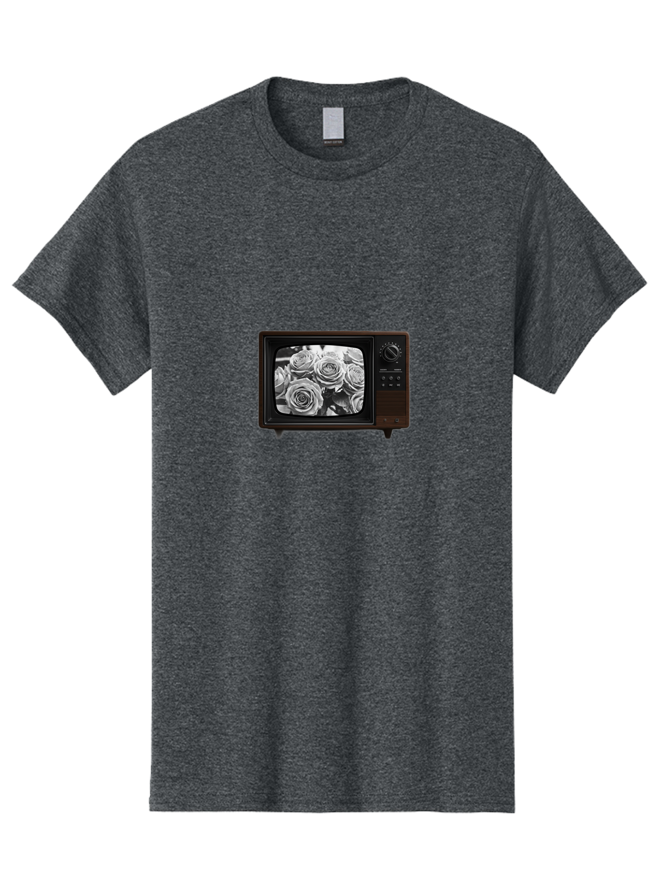Tv-With-Roses Men'S Graphic Tee, 100% Cotton, Comfortable Casual Summer Wear, Machine Washable, Vintage Camera, Old Camera, Antique Camera, Black Camera, Classic Photography, Photography Equipment, Nostalgic Device, Film Camera, Camera Art Bal517 4