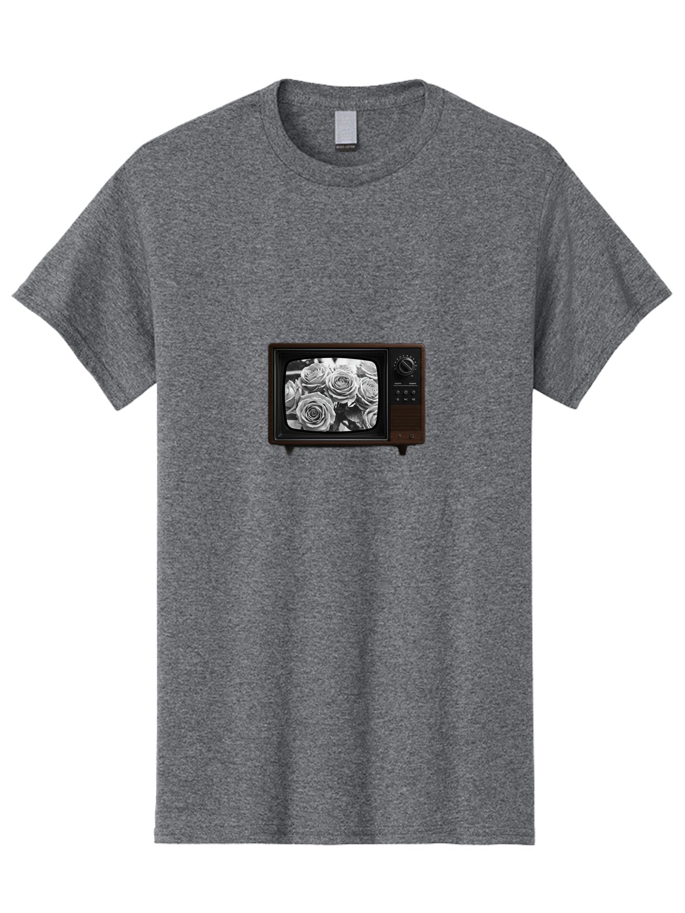 Tv-With-Roses Men'S Graphic Tee, 100% Cotton, Comfortable Casual Summer Wear, Machine Washable, Vintage Camera, Old Camera, Antique Camera, Black Camera, Classic Photography, Photography Equipment, Nostalgic Device, Film Camera, Camera Art Bal517 10