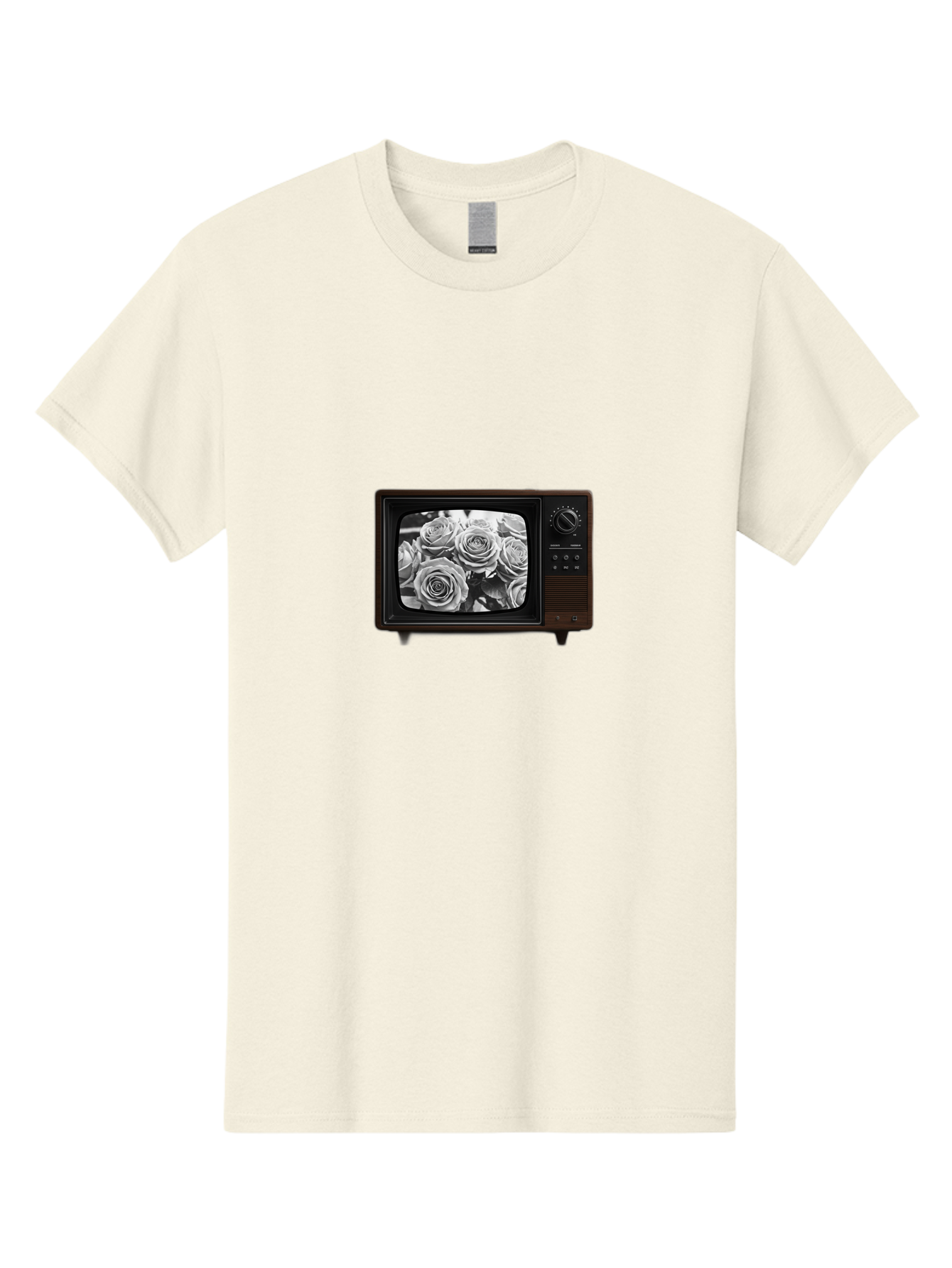 Tv-With-Roses Men'S Graphic Tee, 100% Cotton, Comfortable Casual Summer Wear, Machine Washable, Vintage Camera, Old Camera, Antique Camera, Black Camera, Classic Photography, Photography Equipment, Nostalgic Device, Film Camera, Camera Art Bal517 5