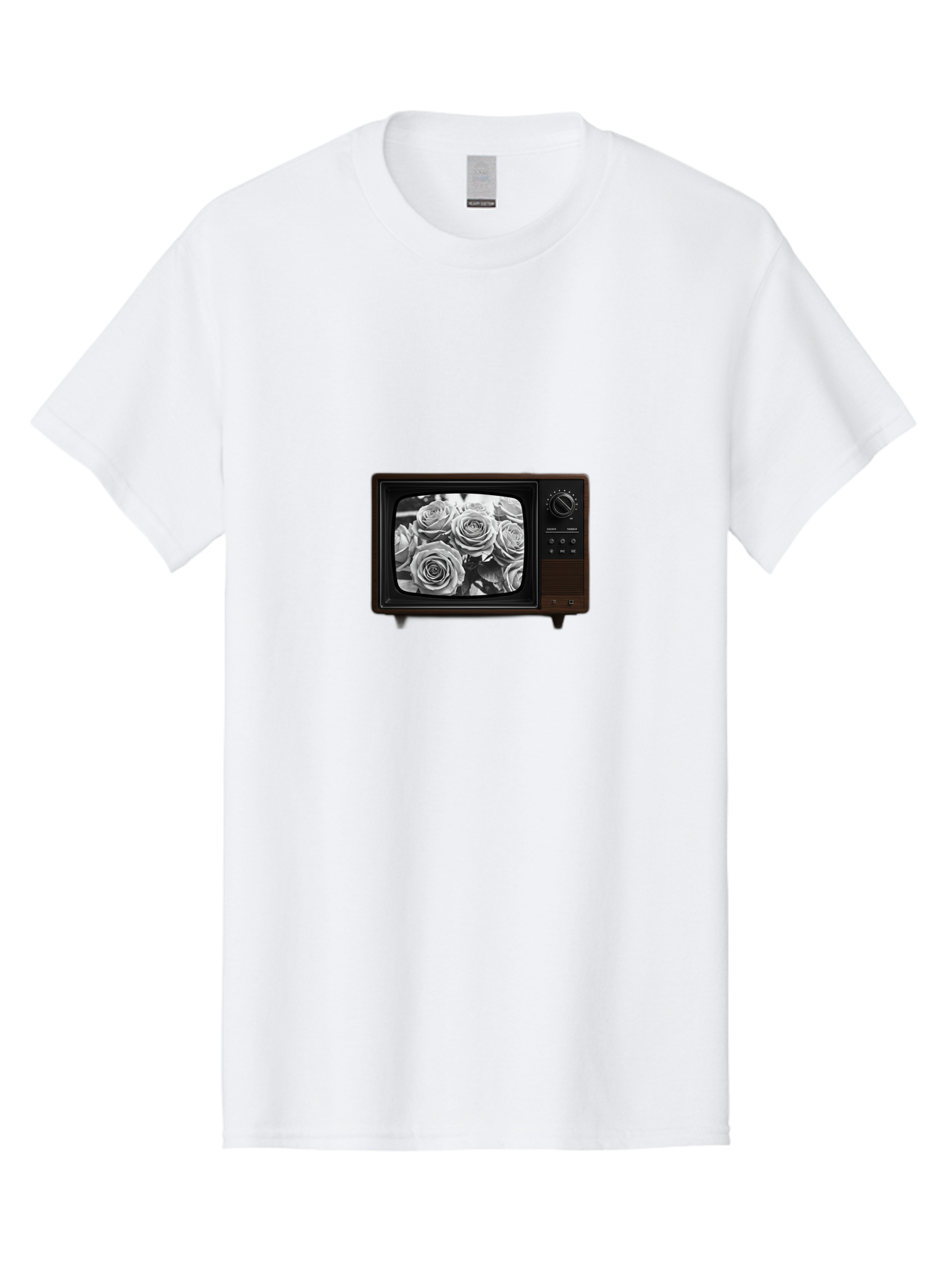 Tv-With-Roses Men'S Graphic Tee, 100% Cotton, Comfortable Casual Summer Wear, Machine Washable, Vintage Camera, Old Camera, Antique Camera, Black Camera, Classic Photography, Photography Equipment, Nostalgic Device, Film Camera, Camera Art Bal517 12