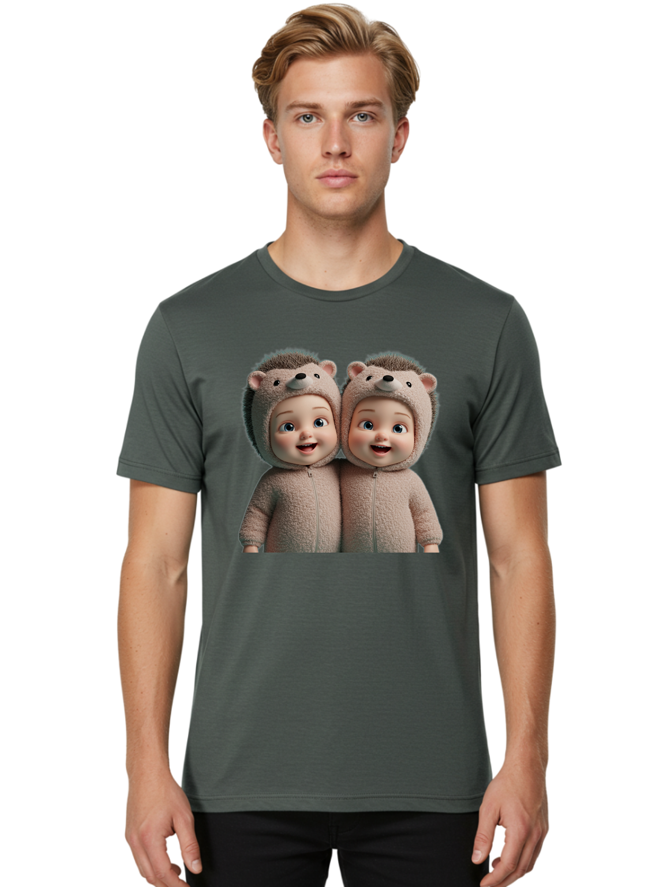 Twin-Babies-In-Hedgehog-Costumes Men'S Graphic Tee, 100% Cotton, Comfortable Casual Summer Wear, Machine Washable, Vintage Camera, Old Camera, Antique Camera, Black Camera, Classic Photography, Photography Equipment, Nostalgic Device, Bal520 27