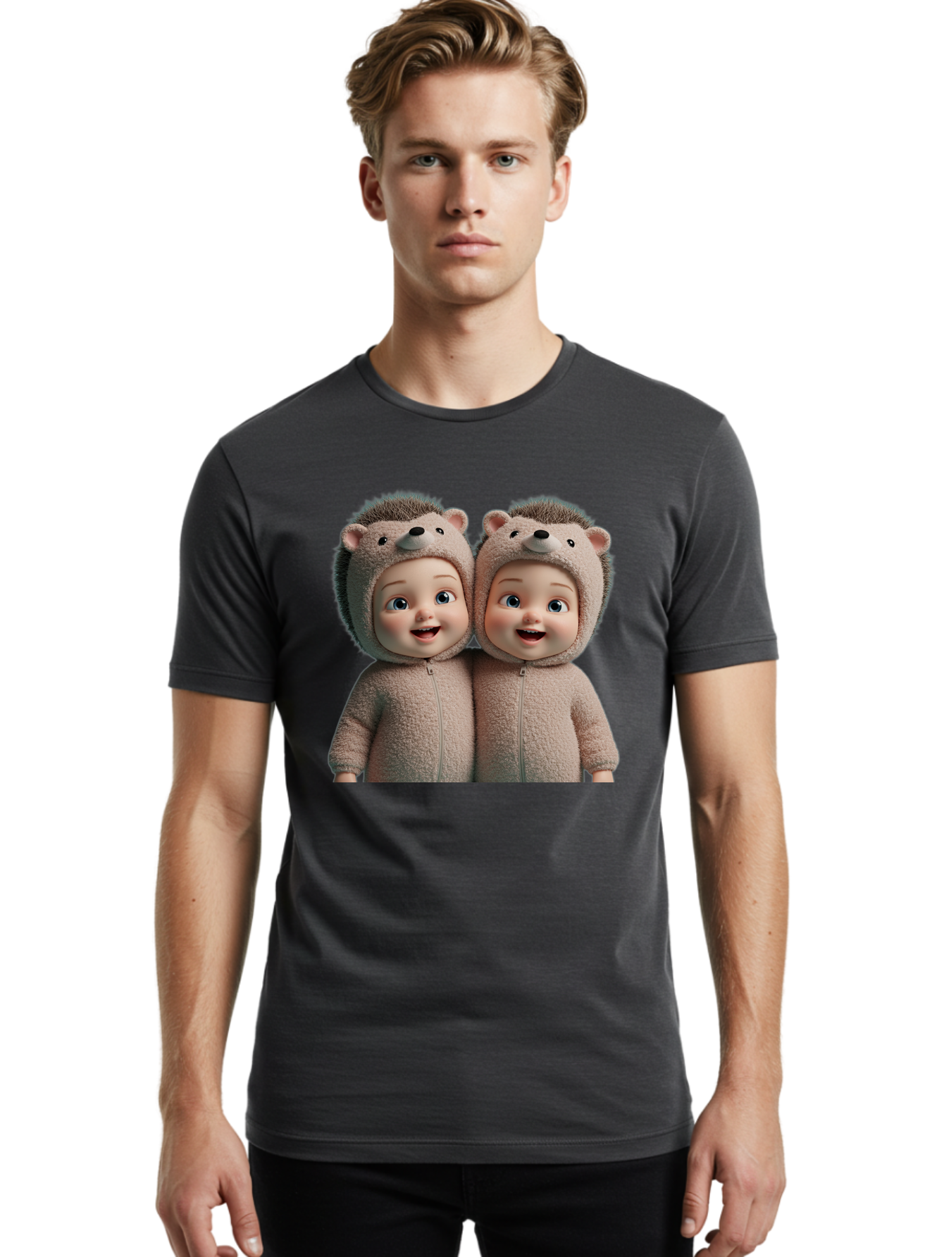 Twin-Babies-In-Hedgehog-Costumes Men'S Graphic Tee, 100% Cotton, Comfortable Casual Summer Wear, Machine Washable, Vintage Camera, Old Camera, Antique Camera, Black Camera, Classic Photography, Photography Equipment, Nostalgic Device, Bal520 20