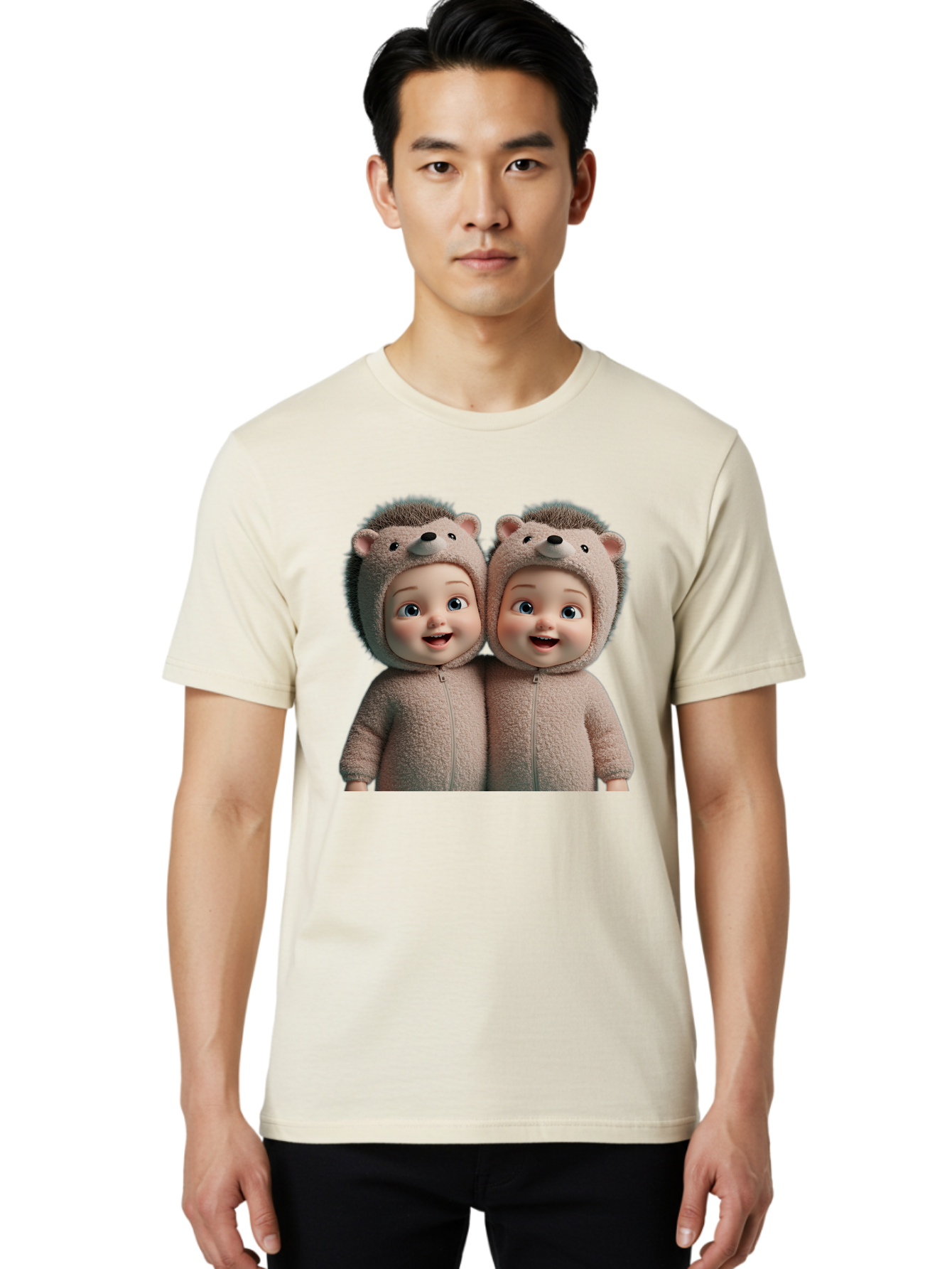 Twin-Babies-In-Hedgehog-Costumes Men'S Graphic Tee, 100% Cotton, Comfortable Casual Summer Wear, Machine Washable, Vintage Camera, Old Camera, Antique Camera, Black Camera, Classic Photography, Photography Equipment, Nostalgic Device, Bal520 29