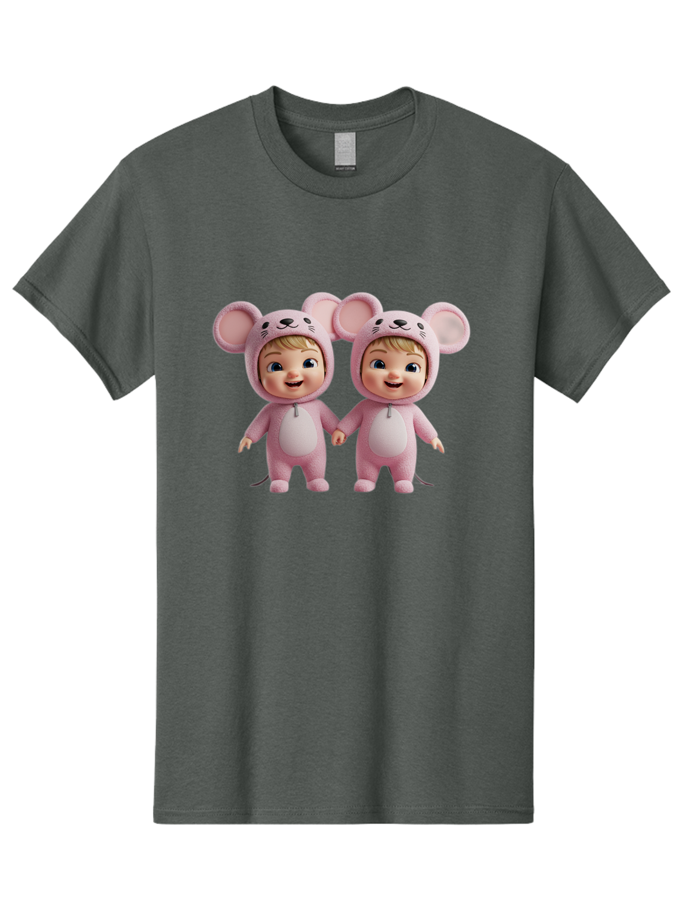 Twin-Babies-In-Pink-Mouse-Costumes Men'S Graphic Tee, 100% Cotton, Comfortable Casual Summer Wear, Machine Washable, Vintage Camera, Old Camera, Antique Camera, Black Camera, Classic Photography, Photography Equipment, Nostalgic Device, Bal521