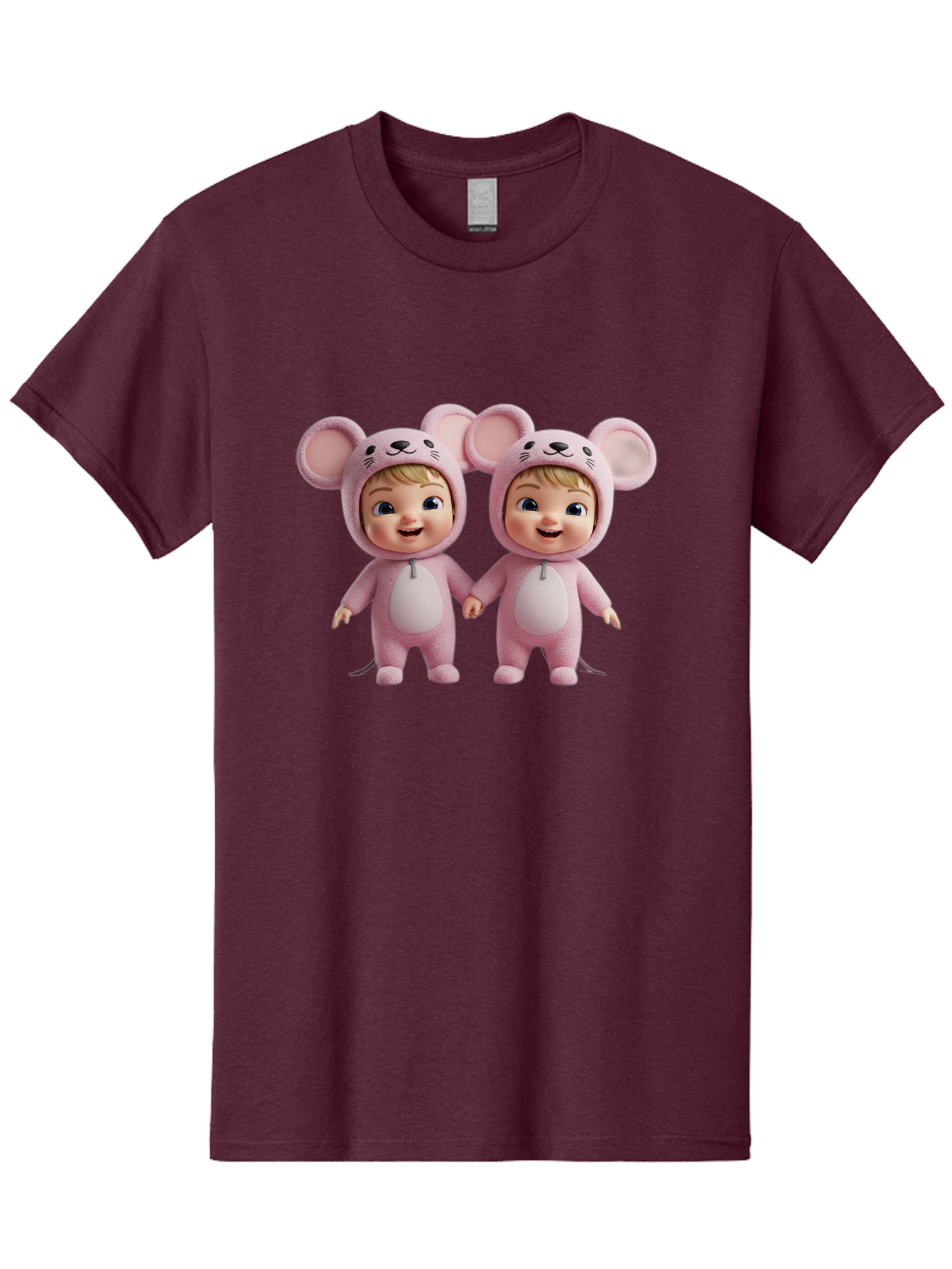 Twin-Babies-In-Pink-Mouse-Costumes Men'S Graphic Tee, 100% Cotton, Comfortable Casual Summer Wear, Machine Washable, Vintage Camera, Old Camera, Antique Camera, Black Camera, Classic Photography, Photography Equipment, Nostalgic Device, Bal521 3