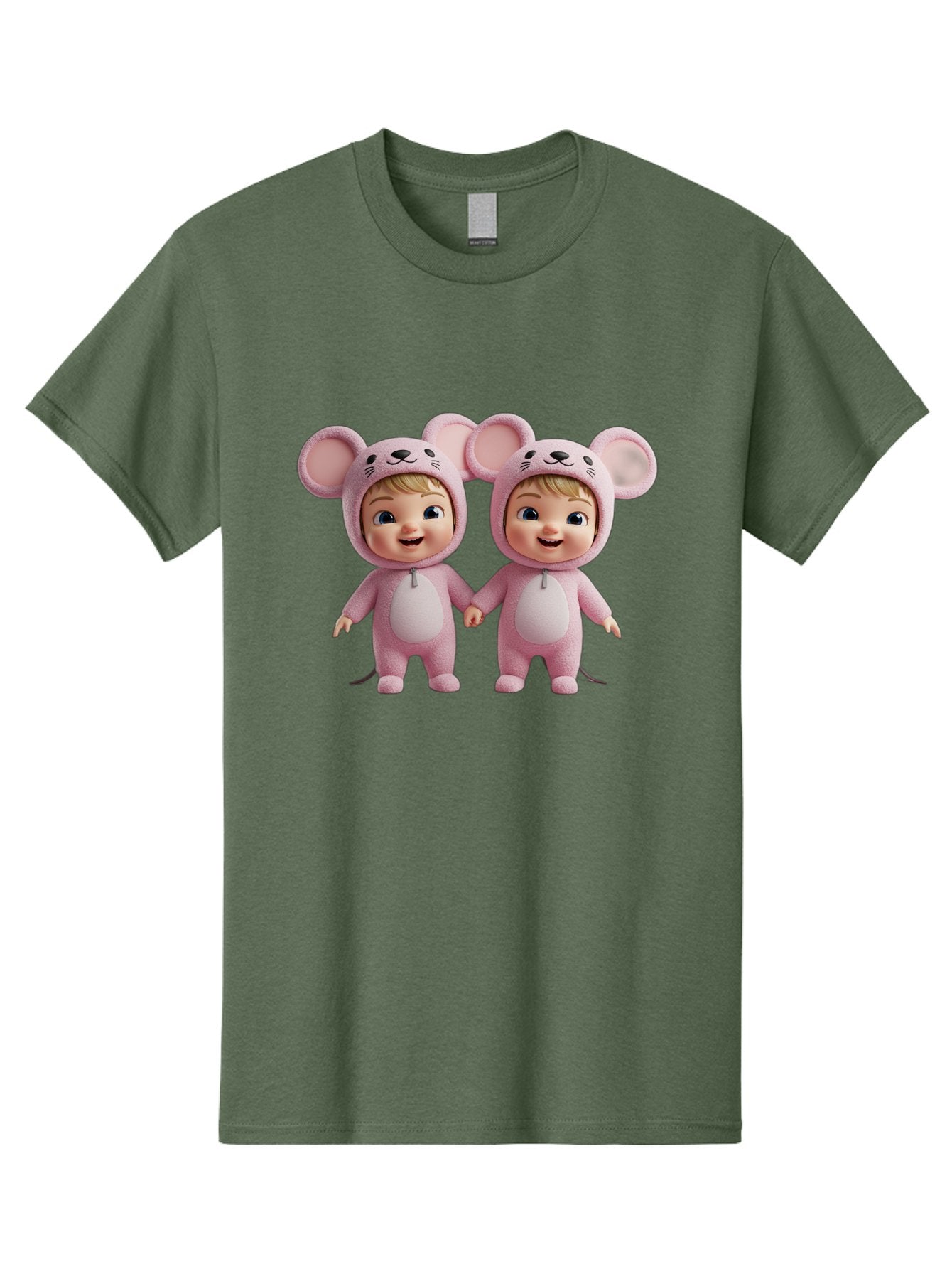 Twin-Babies-In-Pink-Mouse-Costumes Men'S Graphic Tee, 100% Cotton, Comfortable Casual Summer Wear, Machine Washable, Vintage Camera, Old Camera, Antique Camera, Black Camera, Classic Photography, Photography Equipment, Nostalgic Device, Bal521 3