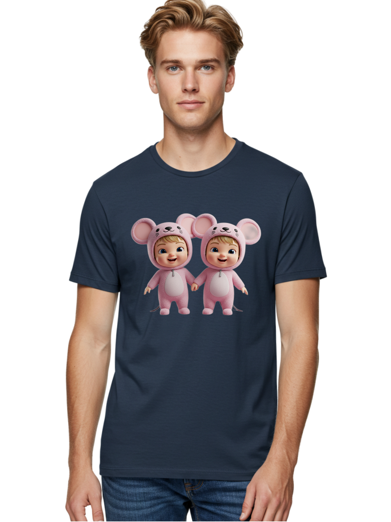 Twin-Babies-In-Pink-Mouse-Costumes Men'S Graphic Tee, 100% Cotton, Comfortable Casual Summer Wear, Machine Washable, Vintage Camera, Old Camera, Antique Camera, Black Camera, Classic Photography, Photography Equipment, Nostalgic Device, Bal521 29