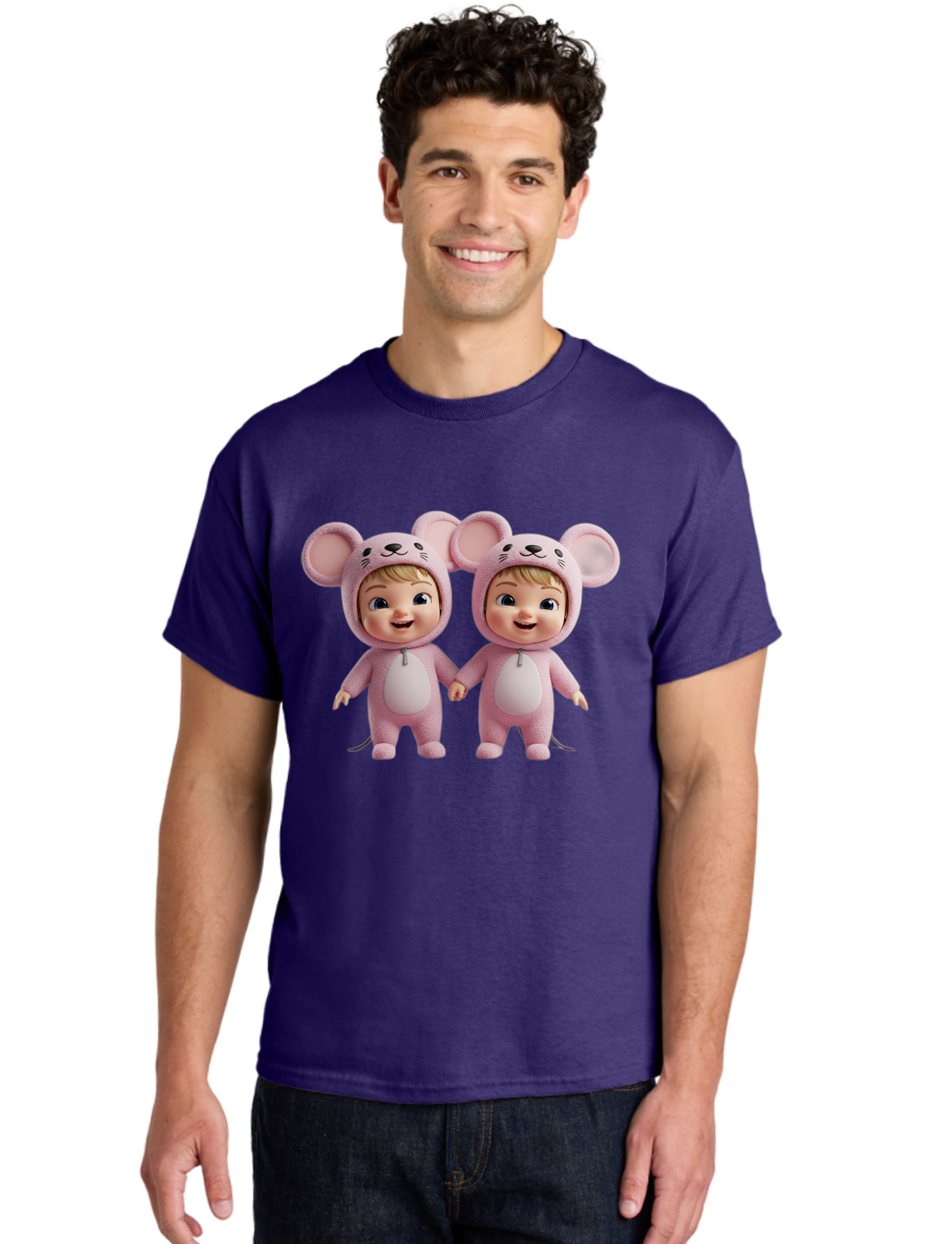 Twin-Babies-In-Pink-Mouse-Costumes Men'S Graphic Tee, 100% Cotton, Comfortable Casual Summer Wear, Machine Washable, Vintage Camera, Old Camera, Antique Camera, Black Camera, Classic Photography, Photography Equipment, Nostalgic Device, Bal521 22