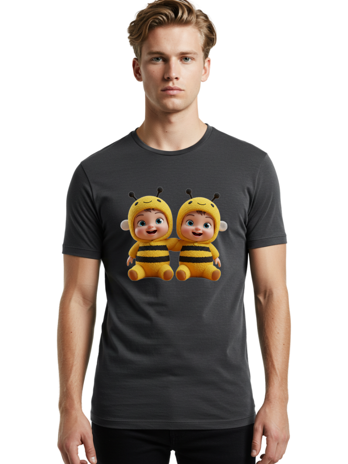 Twin-Baby-Bees Men'S Graphic Tee, 100% Cotton, Comfortable Casual Summer Wear, Machine Washable, Vintage Camera, Old Camera, Antique Camera, Black Camera, Classic Photography, Photography Equipment, Nostalgic Device, Film Camera, Camera Art Bal523 28