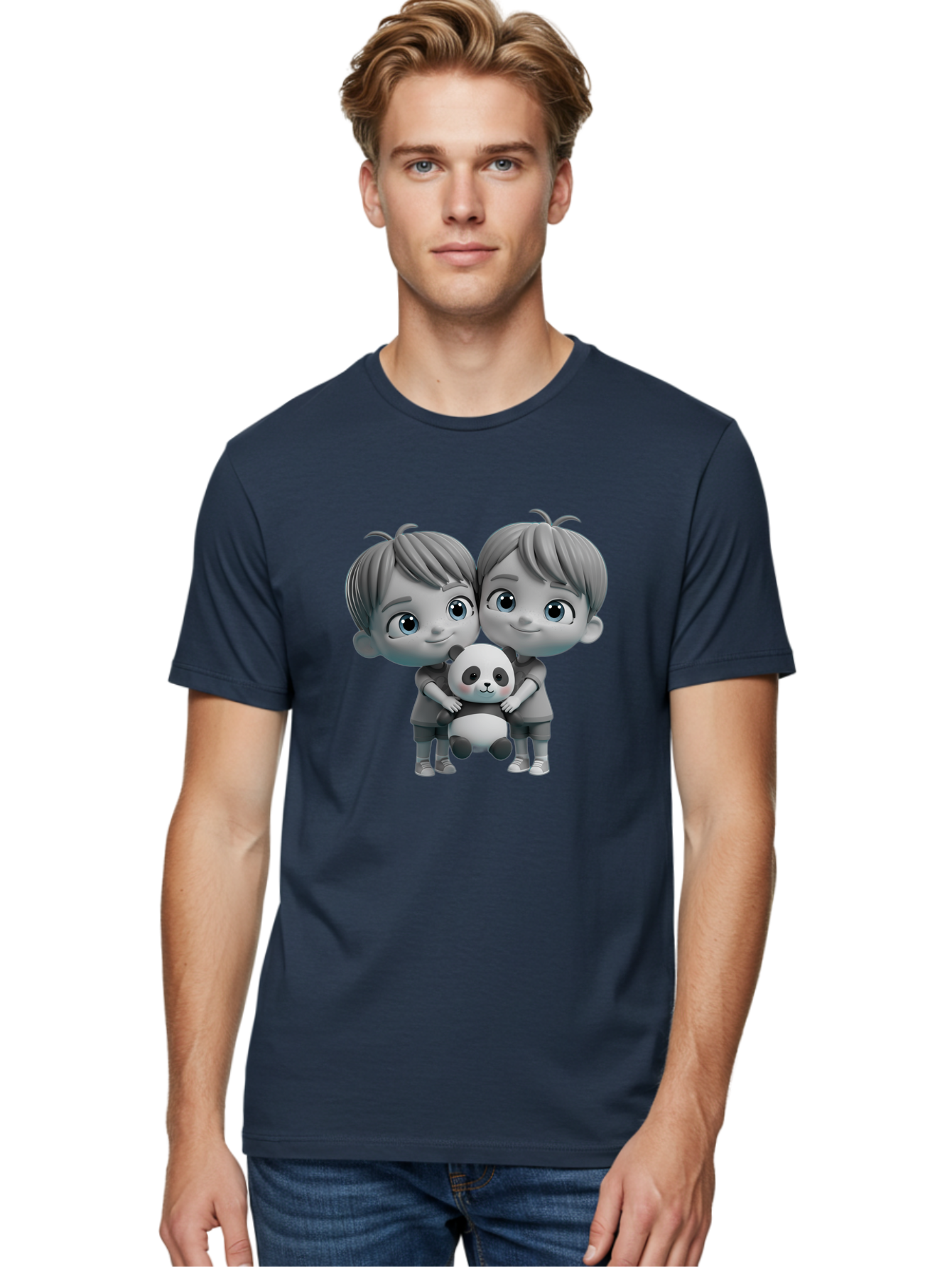 Twin-Boys-Hugging-Panda Men'S Graphic Tee, 100% Cotton, Comfortable Casual Summer Wear, Machine Washable, Vintage Camera, Old Camera, Antique Camera, Black Camera, Classic Photography, Photography Equipment, Nostalgic Device, Film Camera, Bal526 16