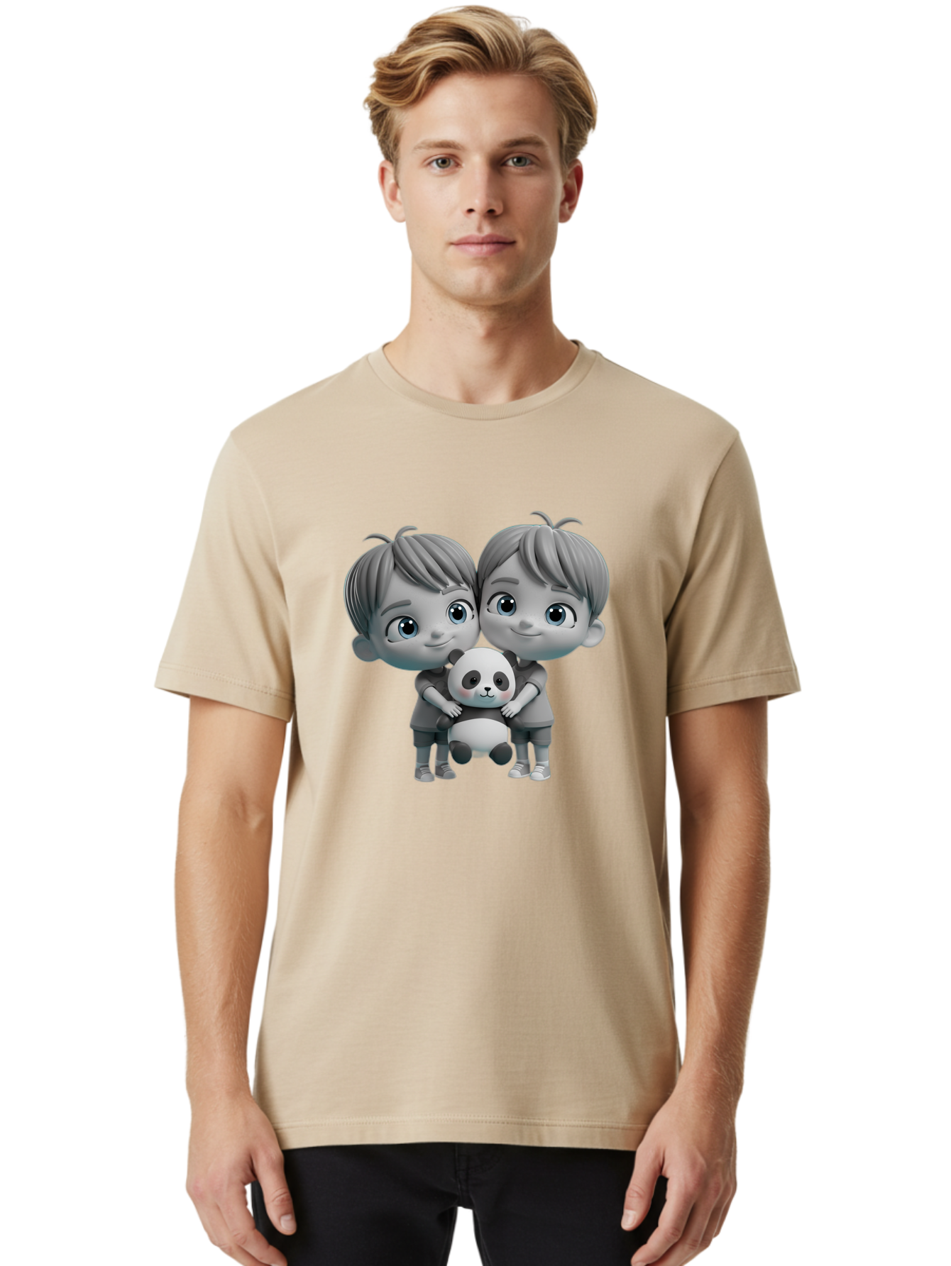 Twin-Boys-Hugging-Panda Men'S Graphic Tee, 100% Cotton, Comfortable Casual Summer Wear, Machine Washable, Vintage Camera, Old Camera, Antique Camera, Black Camera, Classic Photography, Photography Equipment, Nostalgic Device, Film Camera, Bal526 19