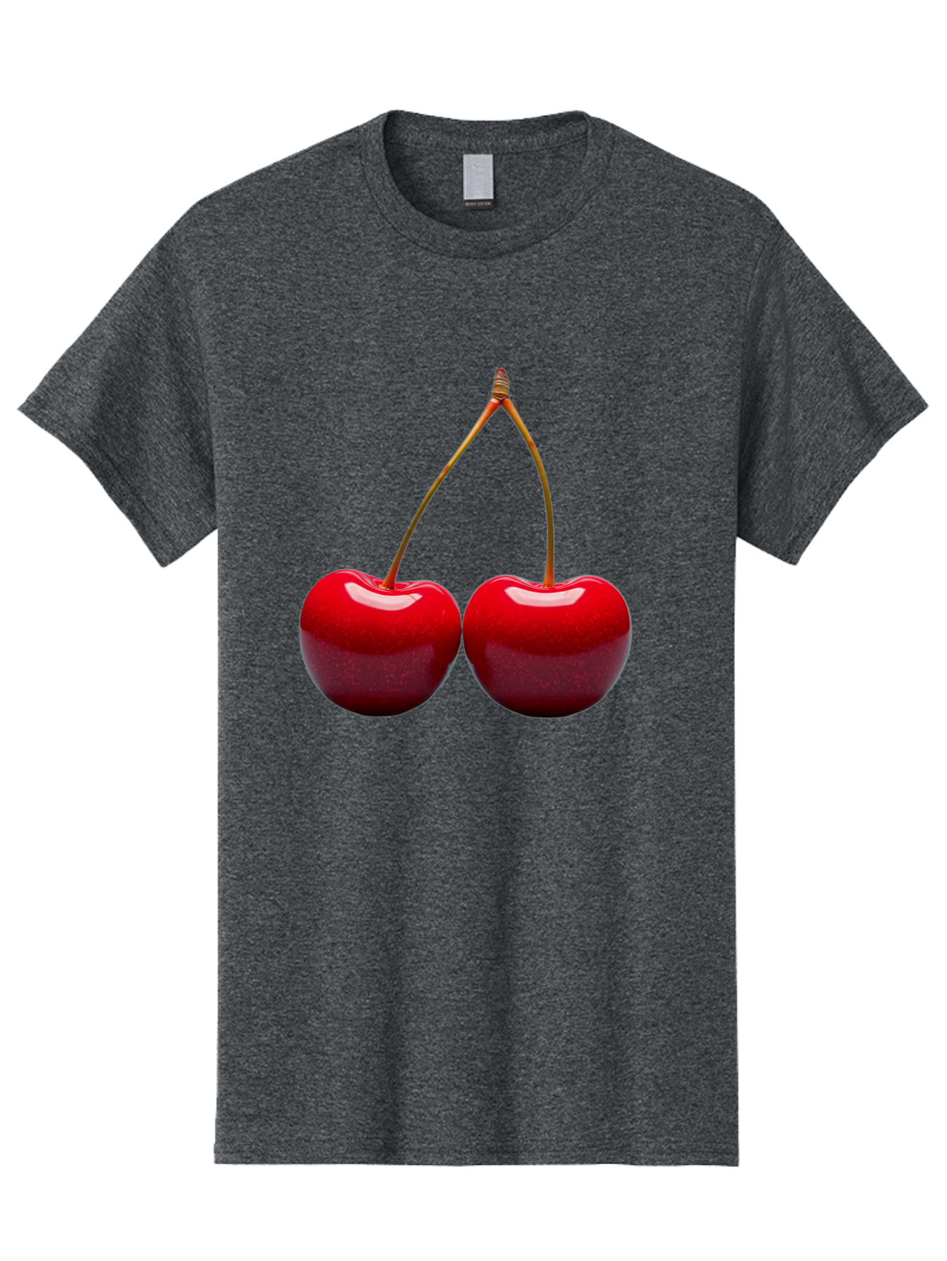 Two-Cherries-1 Men'S Graphic Tee, 100% Cotton, Comfortable Casual Summer Wear, Machine Washable, Vintage Camera, Old Camera, Antique Camera, Black Camera, Classic Photography, Photography Equipment, Nostalgic Device, Film Camera, Camera Art Bal532
