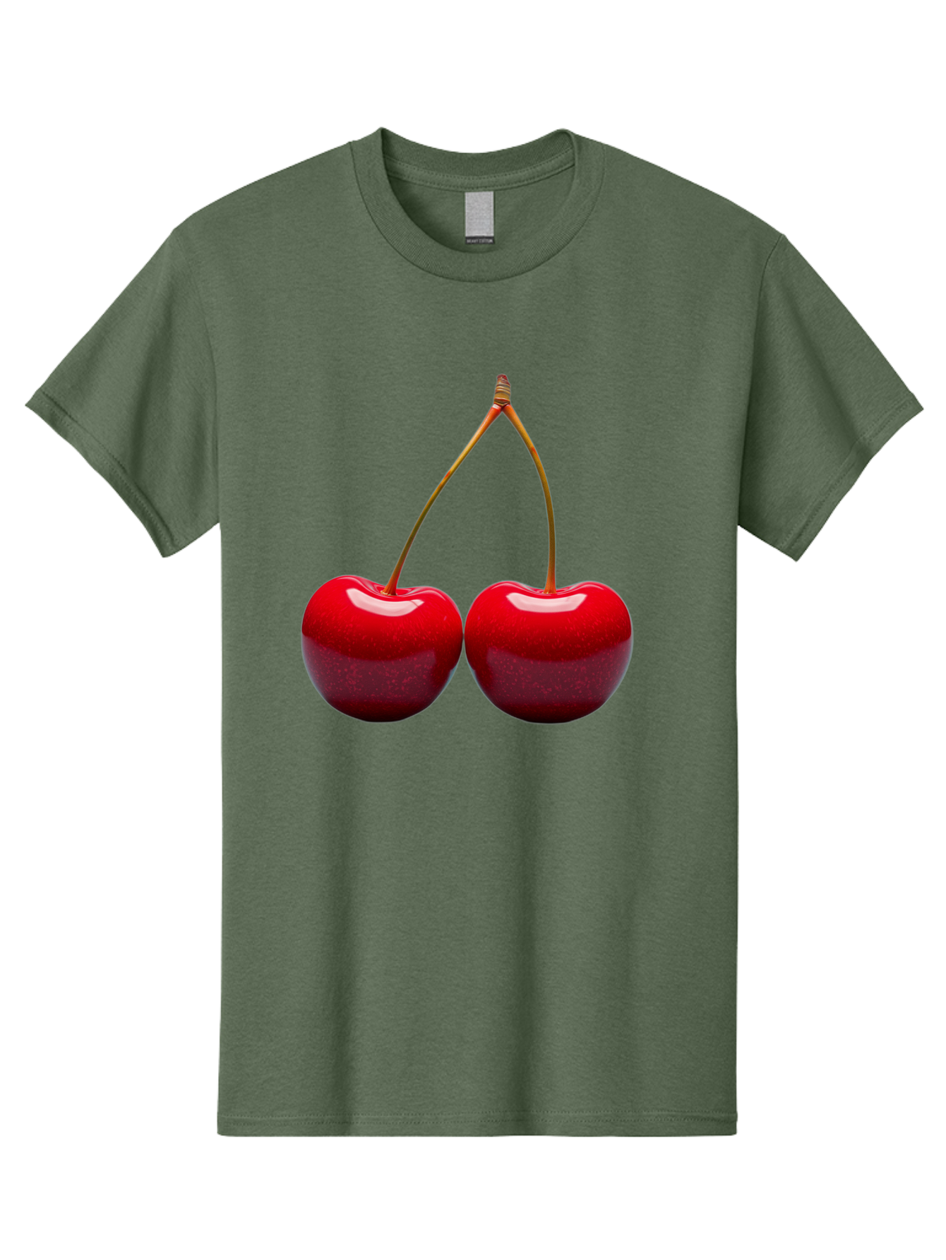 Two-Cherries-1 Men'S Graphic Tee, 100% Cotton, Comfortable Casual Summer Wear, Machine Washable, Vintage Camera, Old Camera, Antique Camera, Black Camera, Classic Photography, Photography Equipment, Nostalgic Device, Film Camera, Camera Art Bal532 5