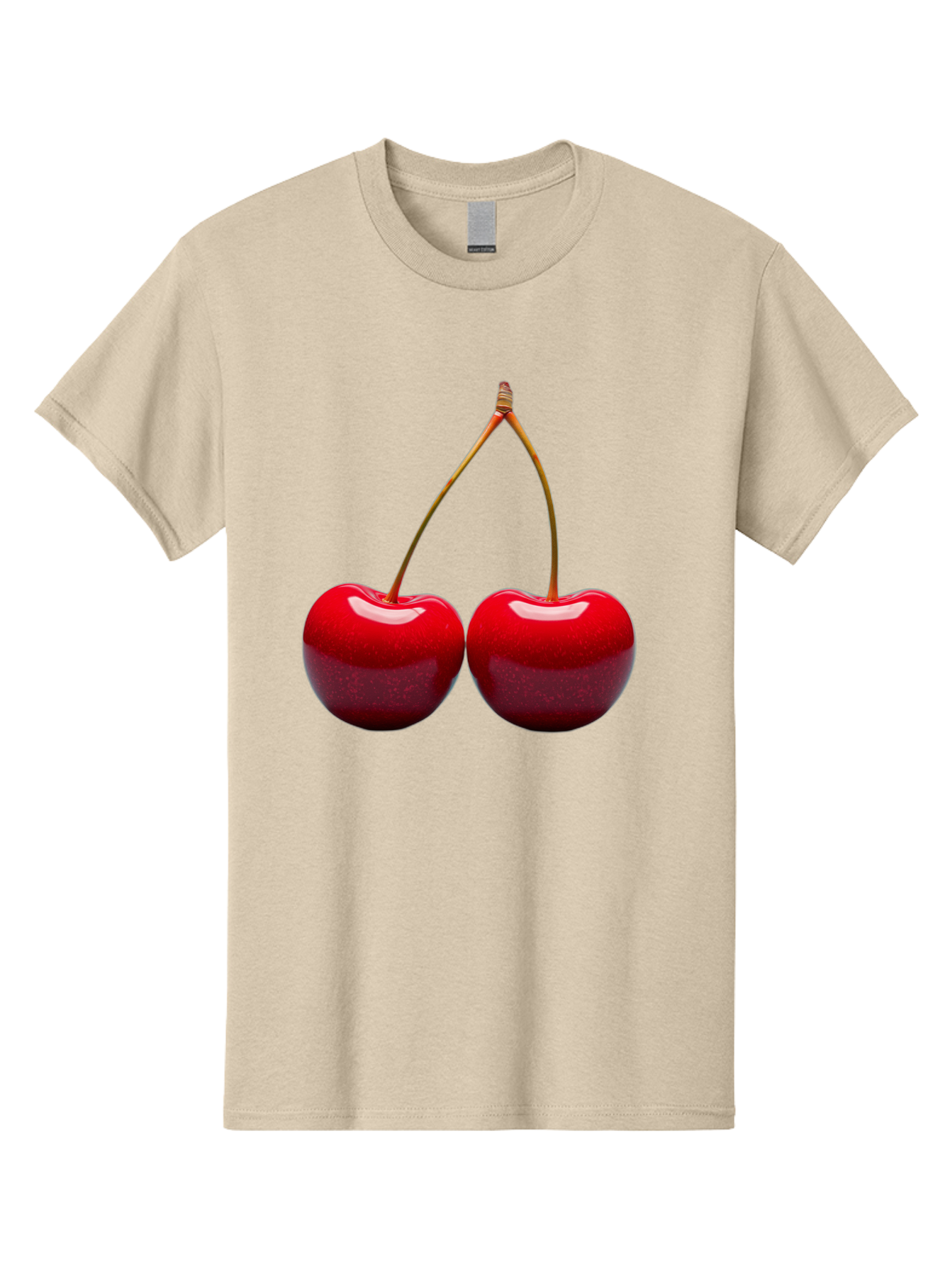 Two-Cherries-1 Men'S Graphic Tee, 100% Cotton, Comfortable Casual Summer Wear, Machine Washable, Vintage Camera, Old Camera, Antique Camera, Black Camera, Classic Photography, Photography Equipment, Nostalgic Device, Film Camera, Camera Art Bal532