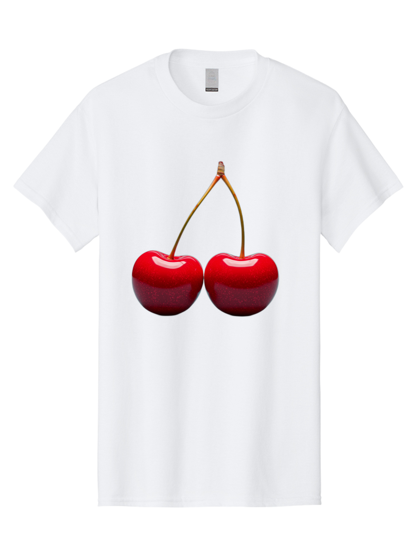 Two-Cherries-1 Men'S Graphic Tee, 100% Cotton, Comfortable Casual Summer Wear, Machine Washable, Vintage Camera, Old Camera, Antique Camera, Black Camera, Classic Photography, Photography Equipment, Nostalgic Device, Film Camera, Camera Art Bal532 3