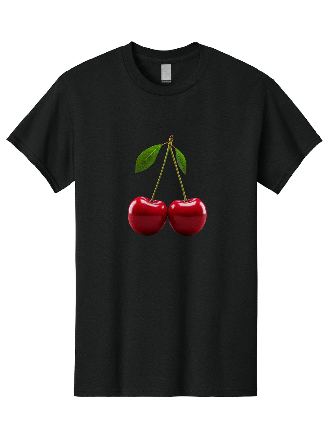 Two-Cherries-2 Men'S Graphic Tee, 100% Cotton, Comfortable Casual Summer Wear, Machine Washable, Vintage Camera, Old Camera, Antique Camera, Black Camera, Classic Photography, Photography Equipment, Nostalgic Device, Film Camera, Camera Art Bal533 8