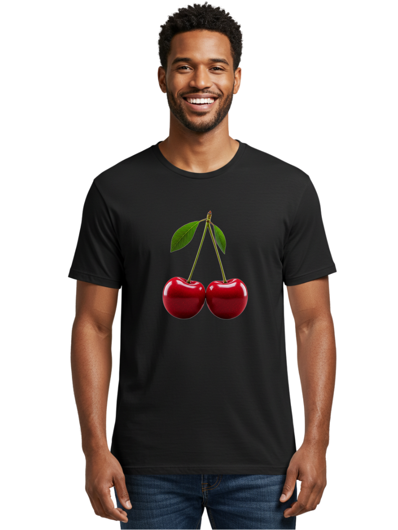 Two-Cherries-2 Men'S Graphic Tee, 100% Cotton, Comfortable Casual Summer Wear, Machine Washable, Vintage Camera, Old Camera, Antique Camera, Black Camera, Classic Photography, Photography Equipment, Nostalgic Device, Film Camera, Camera Art Bal533 21