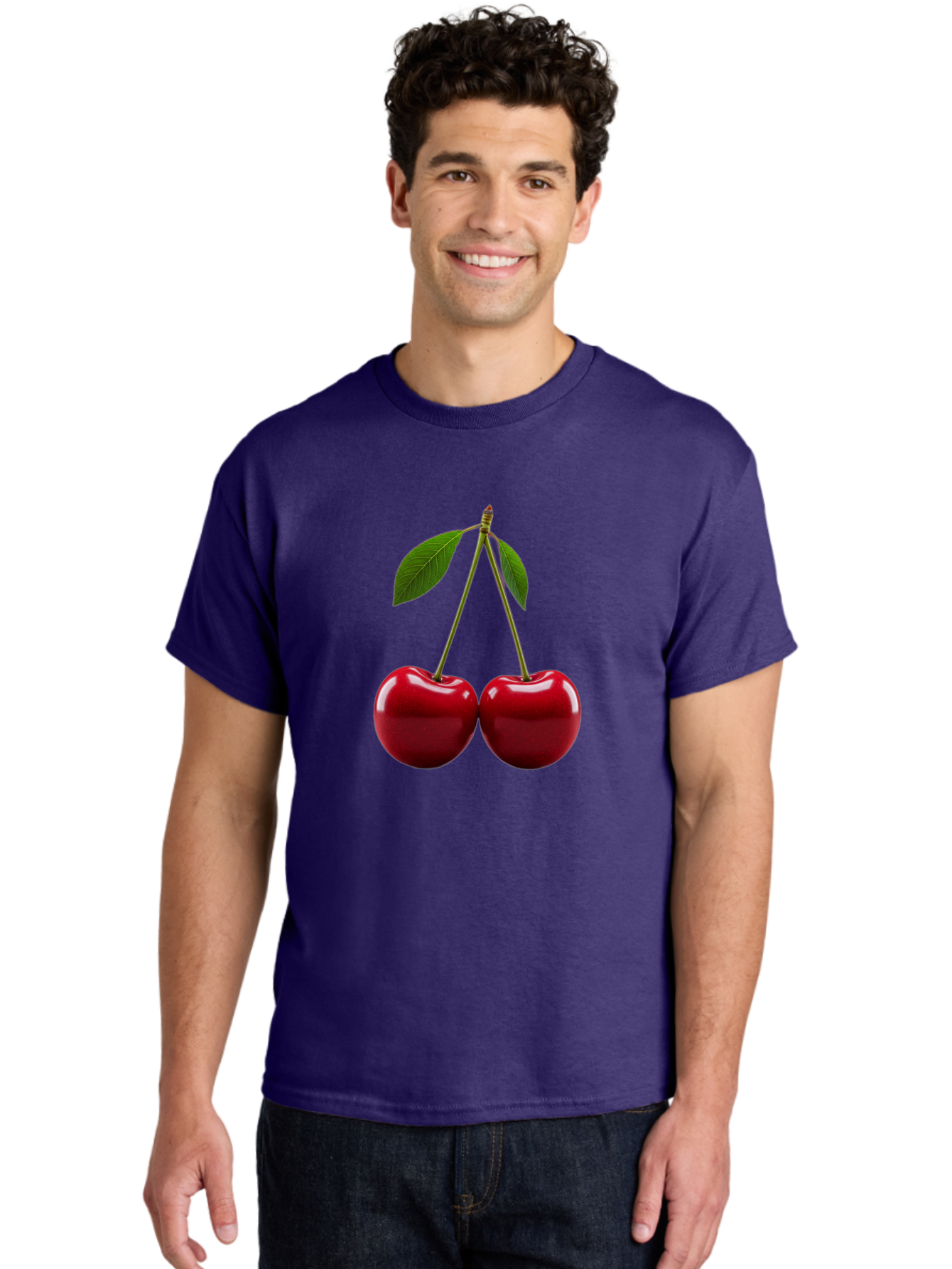 Two-Cherries-2 Men'S Graphic Tee, 100% Cotton, Comfortable Casual Summer Wear, Machine Washable, Vintage Camera, Old Camera, Antique Camera, Black Camera, Classic Photography, Photography Equipment, Nostalgic Device, Film Camera, Camera Art Bal533 16