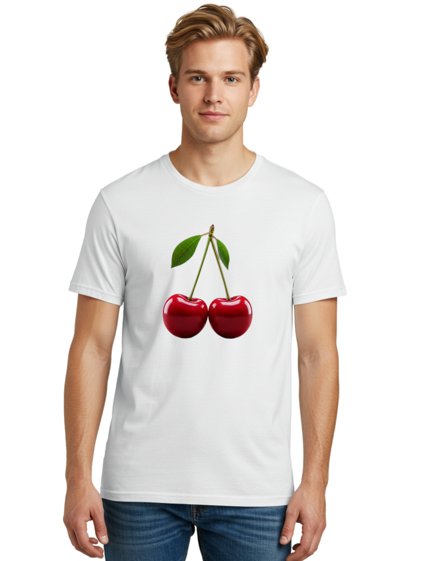 Two-Cherries-2 Men'S Graphic Tee, 100% Cotton, Comfortable Casual Summer Wear, Machine Washable, Vintage Camera, Old Camera, Antique Camera, Black Camera, Classic Photography, Photography Equipment, Nostalgic Device, Film Camera, Camera Art Bal533 20