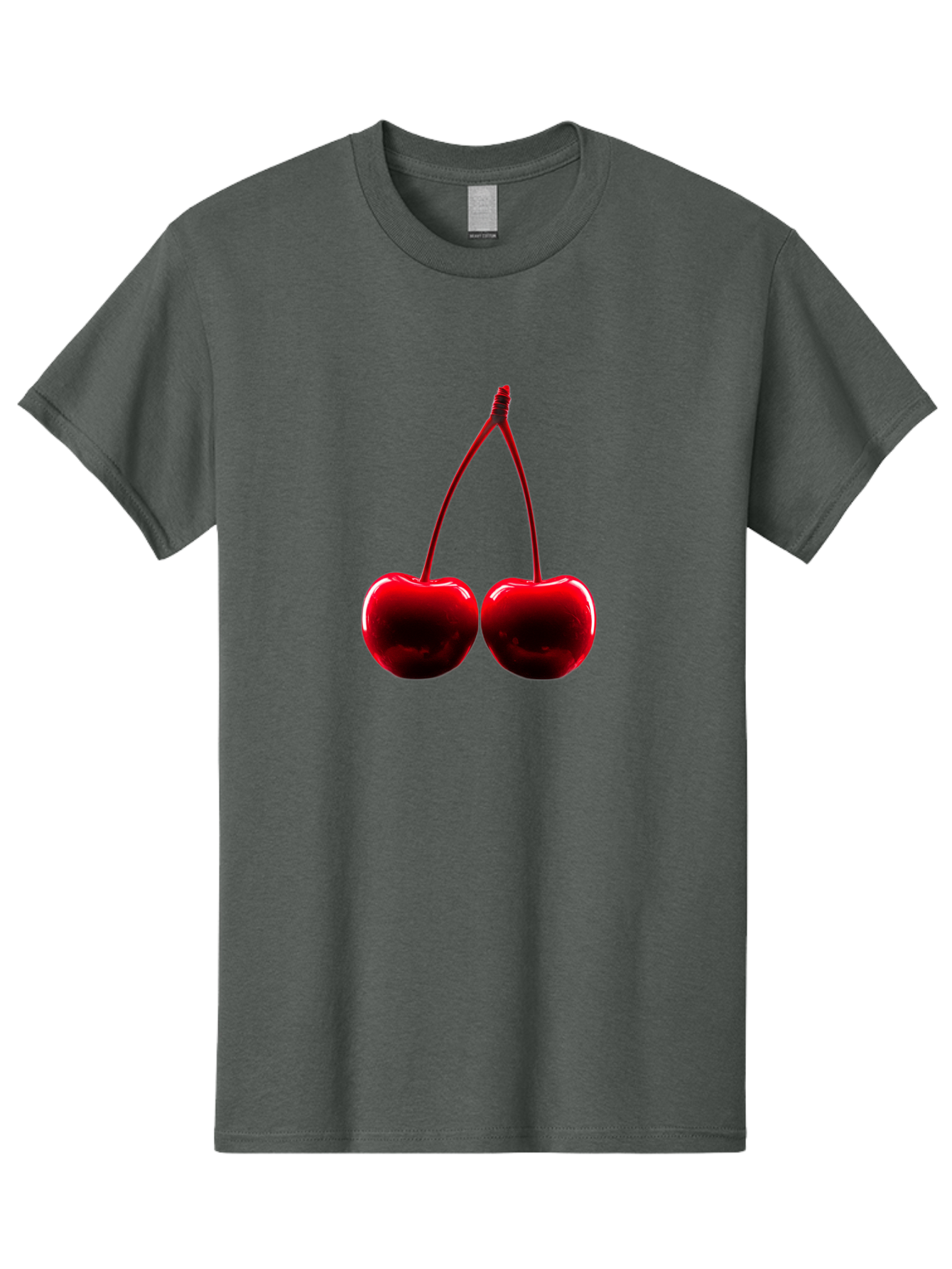 Two-Cherries-3 Men'S Graphic Tee, 100% Cotton, Comfortable Casual Summer Wear, Machine Washable, Vintage Camera, Old Camera, Antique Camera, Black Camera, Classic Photography, Photography Equipment, Nostalgic Device, Film Camera, Camera Art Bal534