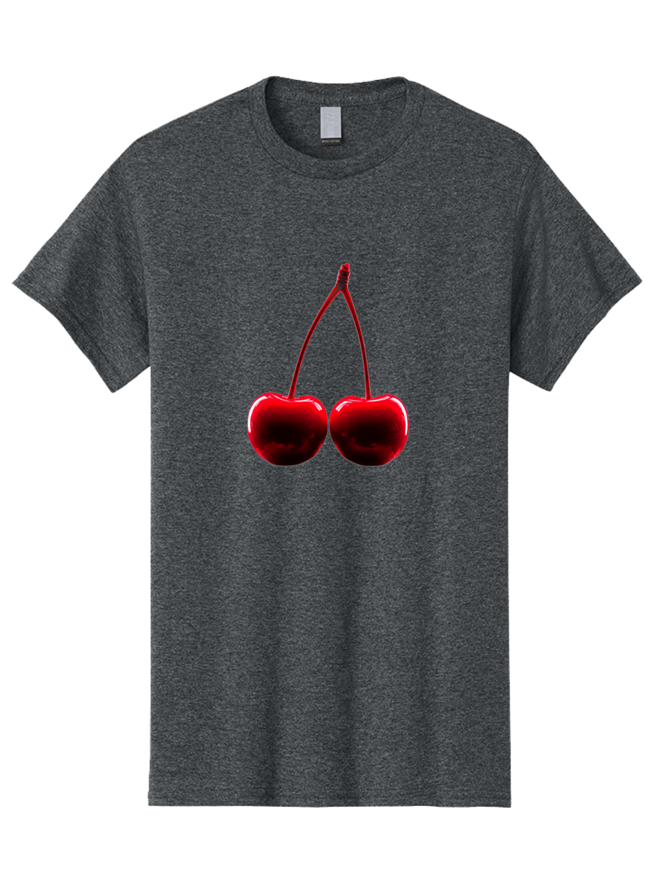 Two-Cherries-3 Men'S Graphic Tee, 100% Cotton, Comfortable Casual Summer Wear, Machine Washable, Vintage Camera, Old Camera, Antique Camera, Black Camera, Classic Photography, Photography Equipment, Nostalgic Device, Film Camera, Camera Art Bal534