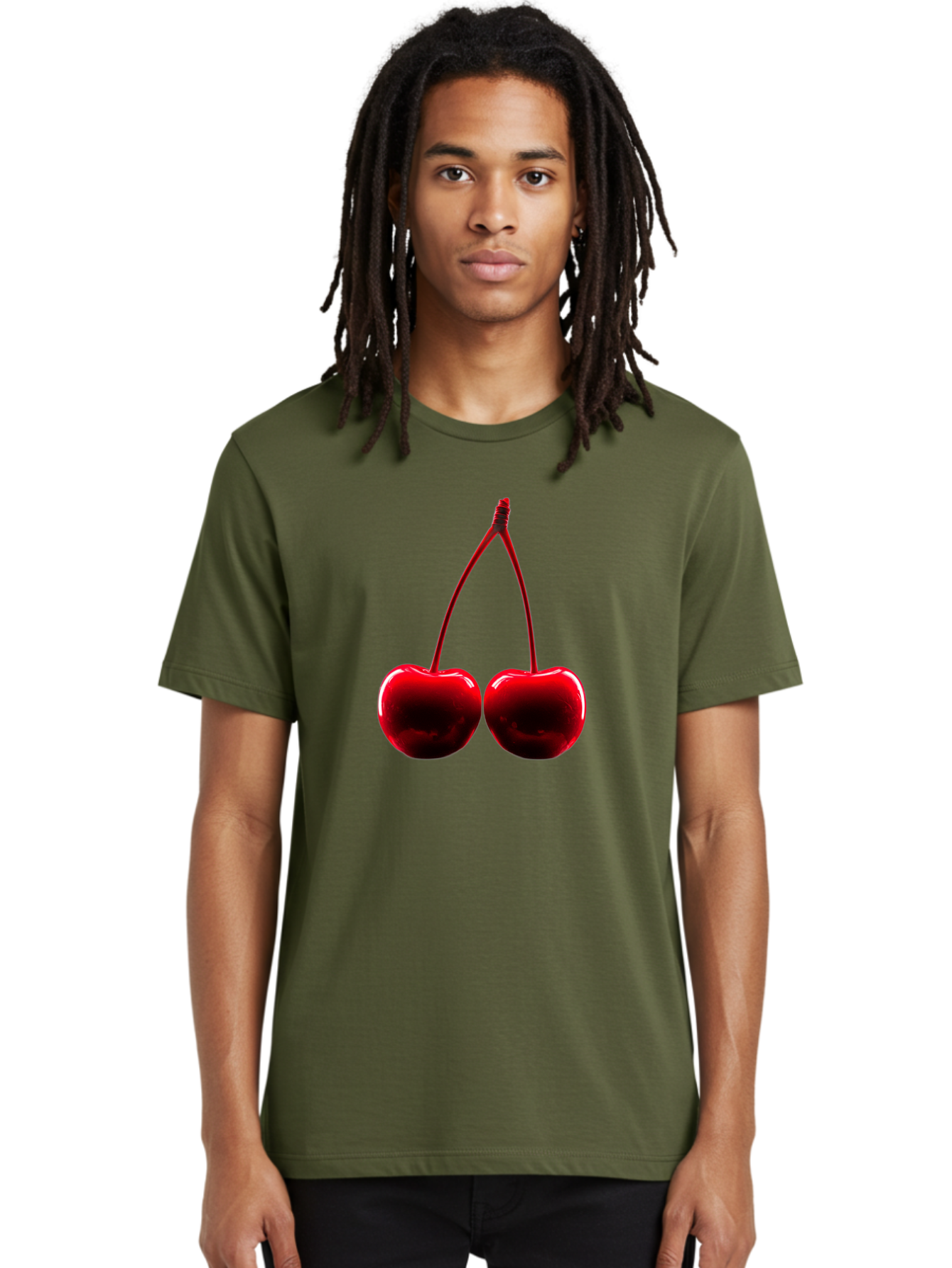 Two-Cherries-3 Men'S Graphic Tee, 100% Cotton, Comfortable Casual Summer Wear, Machine Washable, Vintage Camera, Old Camera, Antique Camera, Black Camera, Classic Photography, Photography Equipment, Nostalgic Device, Film Camera, Camera Art Bal534 22