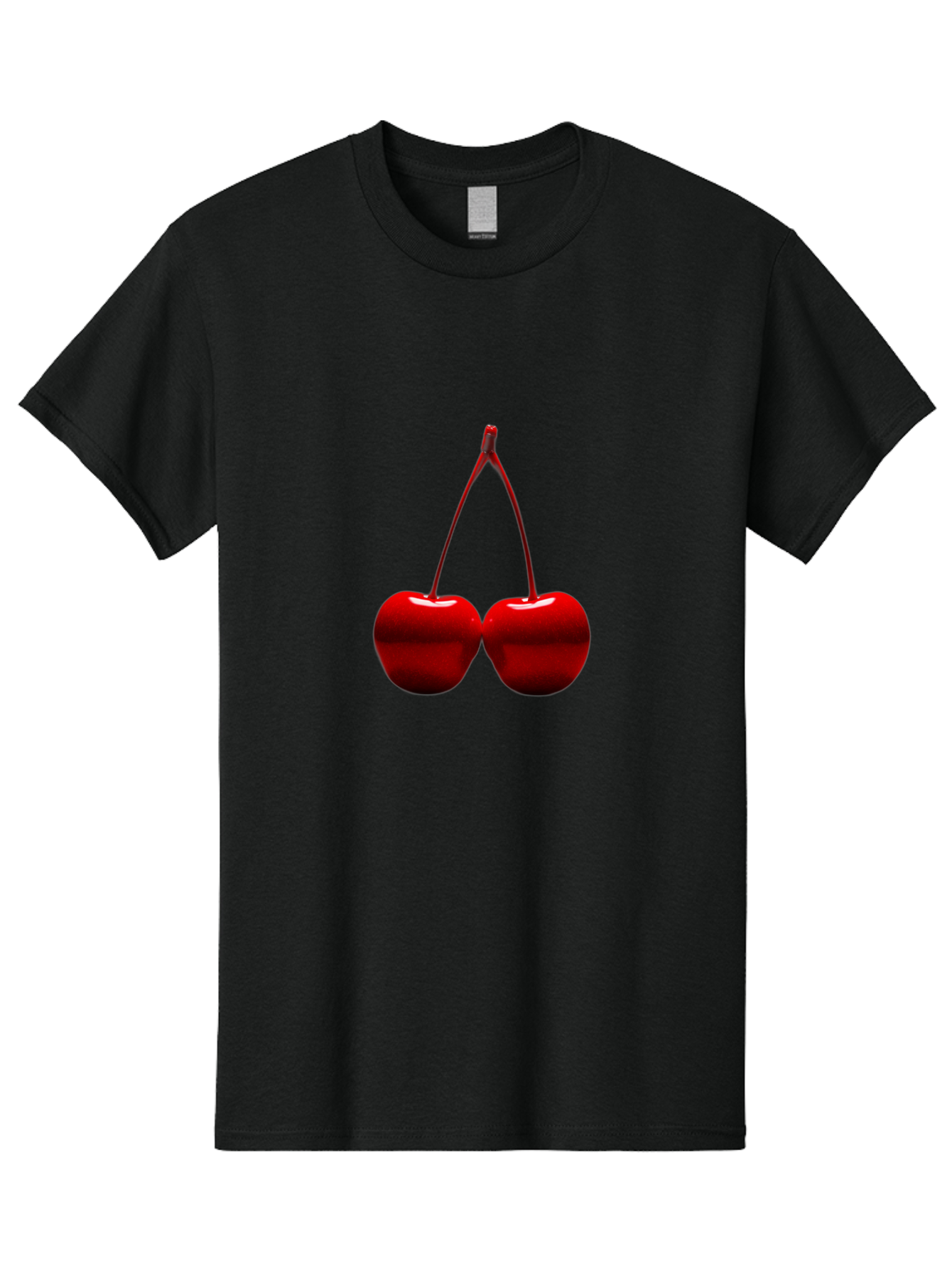 Two-Cherries-4 Men'S Graphic Tee, 100% Cotton, Comfortable Casual Summer Wear, Machine Washable, Vintage Camera, Old Camera, Antique Camera, Black Camera, Classic Photography, Photography Equipment, Nostalgic Device, Film Camera, Camera Art Bal535 3