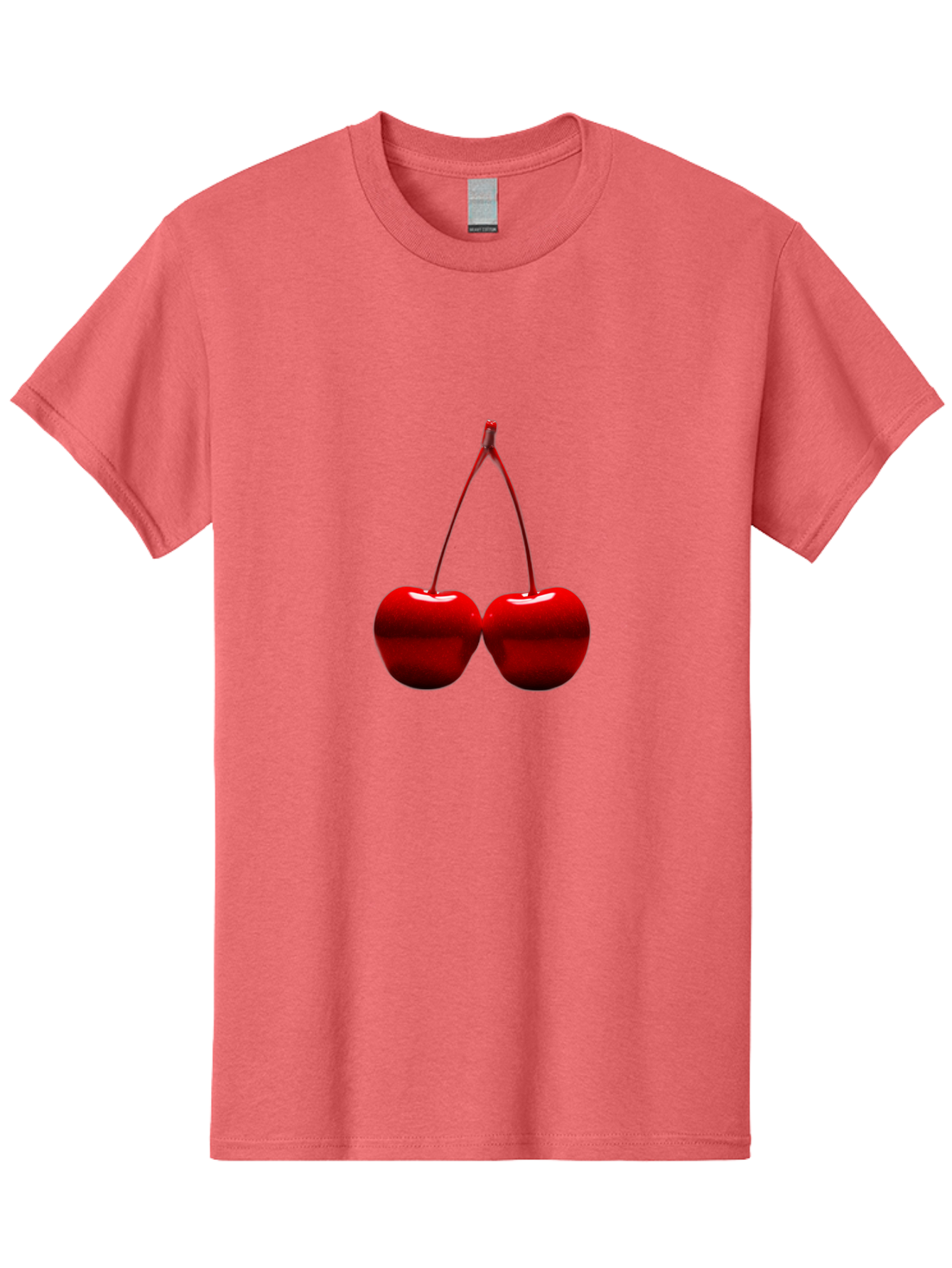 Two-Cherries-4 Men'S Graphic Tee, 100% Cotton, Comfortable Casual Summer Wear, Machine Washable, Vintage Camera, Old Camera, Antique Camera, Black Camera, Classic Photography, Photography Equipment, Nostalgic Device, Film Camera, Camera Art Bal535