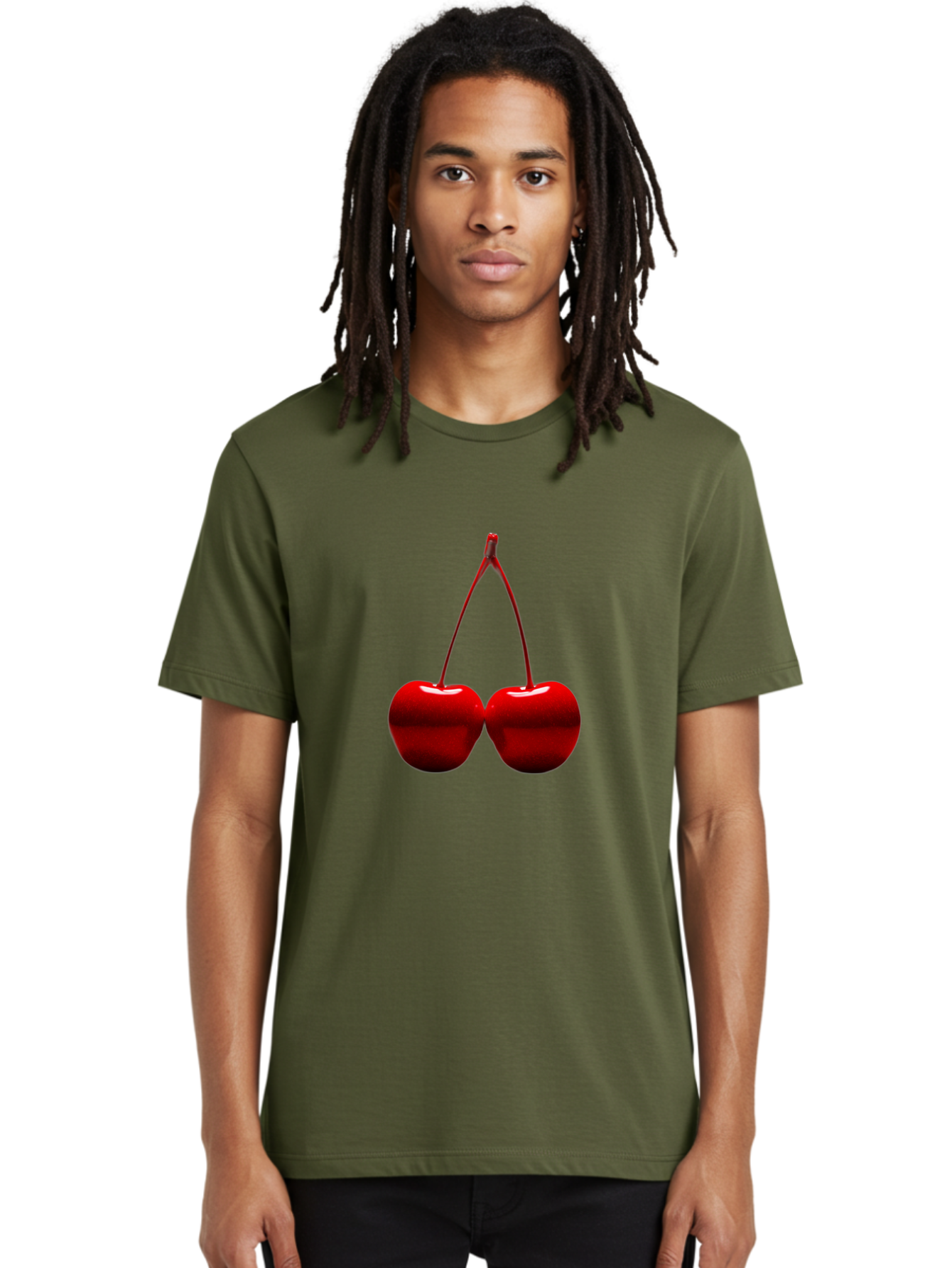 Two-Cherries-4 Men'S Graphic Tee, 100% Cotton, Comfortable Casual Summer Wear, Machine Washable, Vintage Camera, Old Camera, Antique Camera, Black Camera, Classic Photography, Photography Equipment, Nostalgic Device, Film Camera, Camera Art Bal535 28