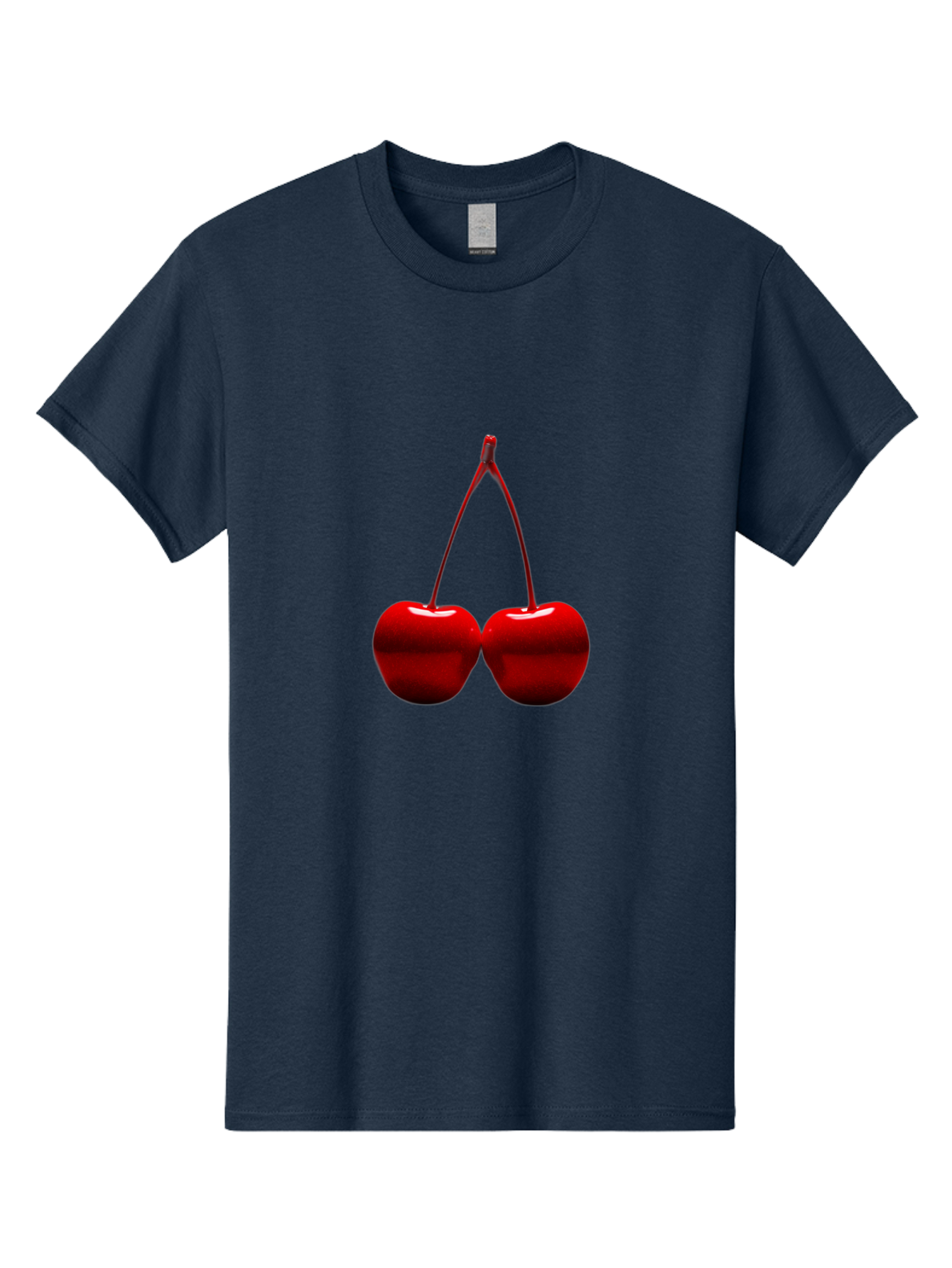 Two-Cherries-4 Men'S Graphic Tee, 100% Cotton, Comfortable Casual Summer Wear, Machine Washable, Vintage Camera, Old Camera, Antique Camera, Black Camera, Classic Photography, Photography Equipment, Nostalgic Device, Film Camera, Camera Art Bal535