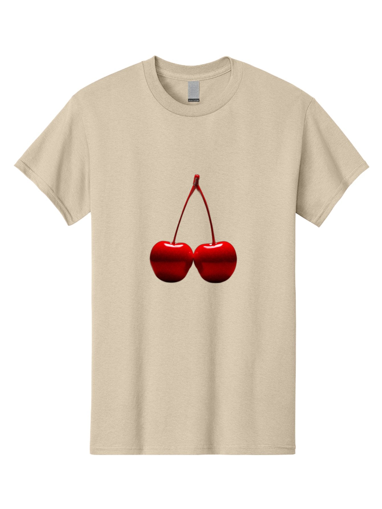 Two-Cherries-4 Men'S Graphic Tee, 100% Cotton, Comfortable Casual Summer Wear, Machine Washable, Vintage Camera, Old Camera, Antique Camera, Black Camera, Classic Photography, Photography Equipment, Nostalgic Device, Film Camera, Camera Art Bal535