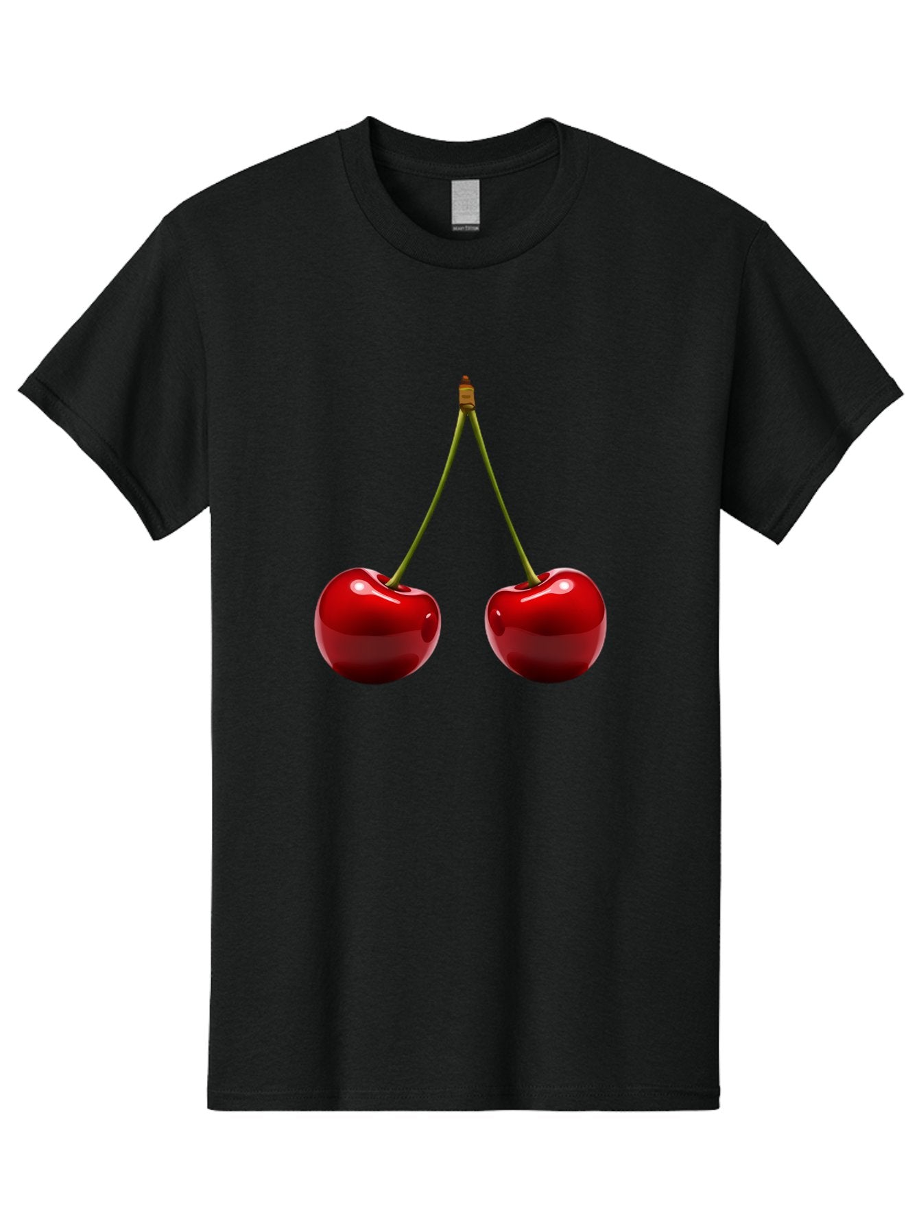 Two-Cherries-5 Men'S Graphic Tee, 100% Cotton, Comfortable Casual Summer Wear, Machine Washable, Vintage Camera, Old Camera, Antique Camera, Black Camera, Classic Photography, Photography Equipment, Nostalgic Device, Film Camera, Camera Art Bal536 13
