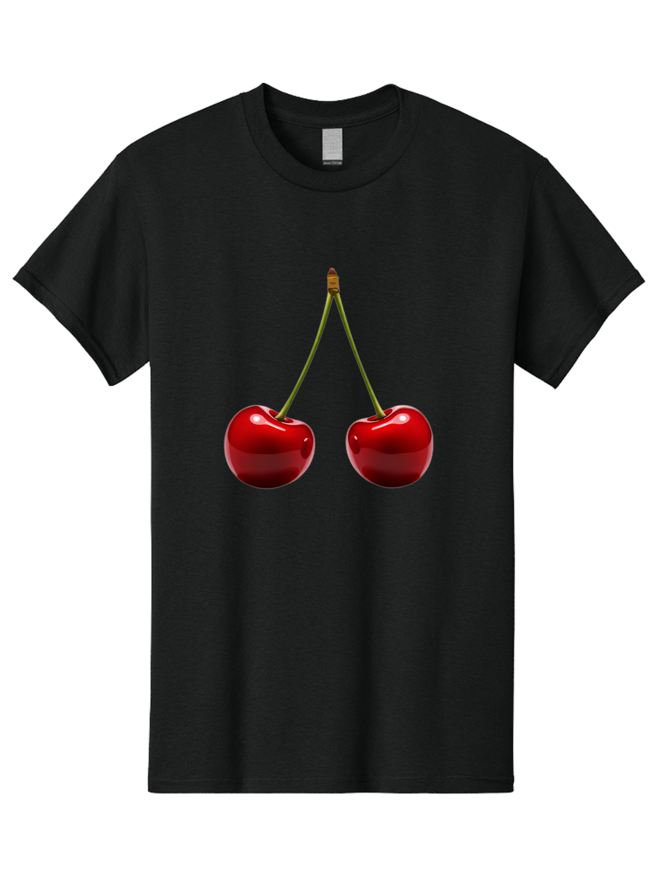 Two-Cherries-5 Men'S Graphic Tee, 100% Cotton, Comfortable Casual Summer Wear, Machine Washable, Vintage Camera, Old Camera, Antique Camera, Black Camera, Classic Photography, Photography Equipment, Nostalgic Device, Film Camera, Camera Art Bal536 15
