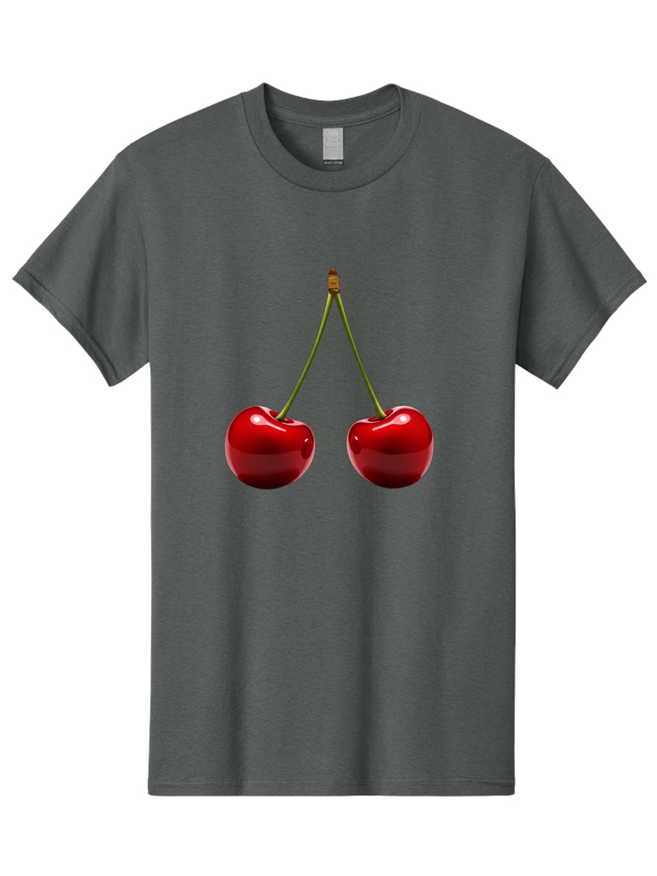 Two-Cherries-5 Men'S Graphic Tee, 100% Cotton, Comfortable Casual Summer Wear, Machine Washable, Vintage Camera, Old Camera, Antique Camera, Black Camera, Classic Photography, Photography Equipment, Nostalgic Device, Film Camera, Camera Art Bal536 11