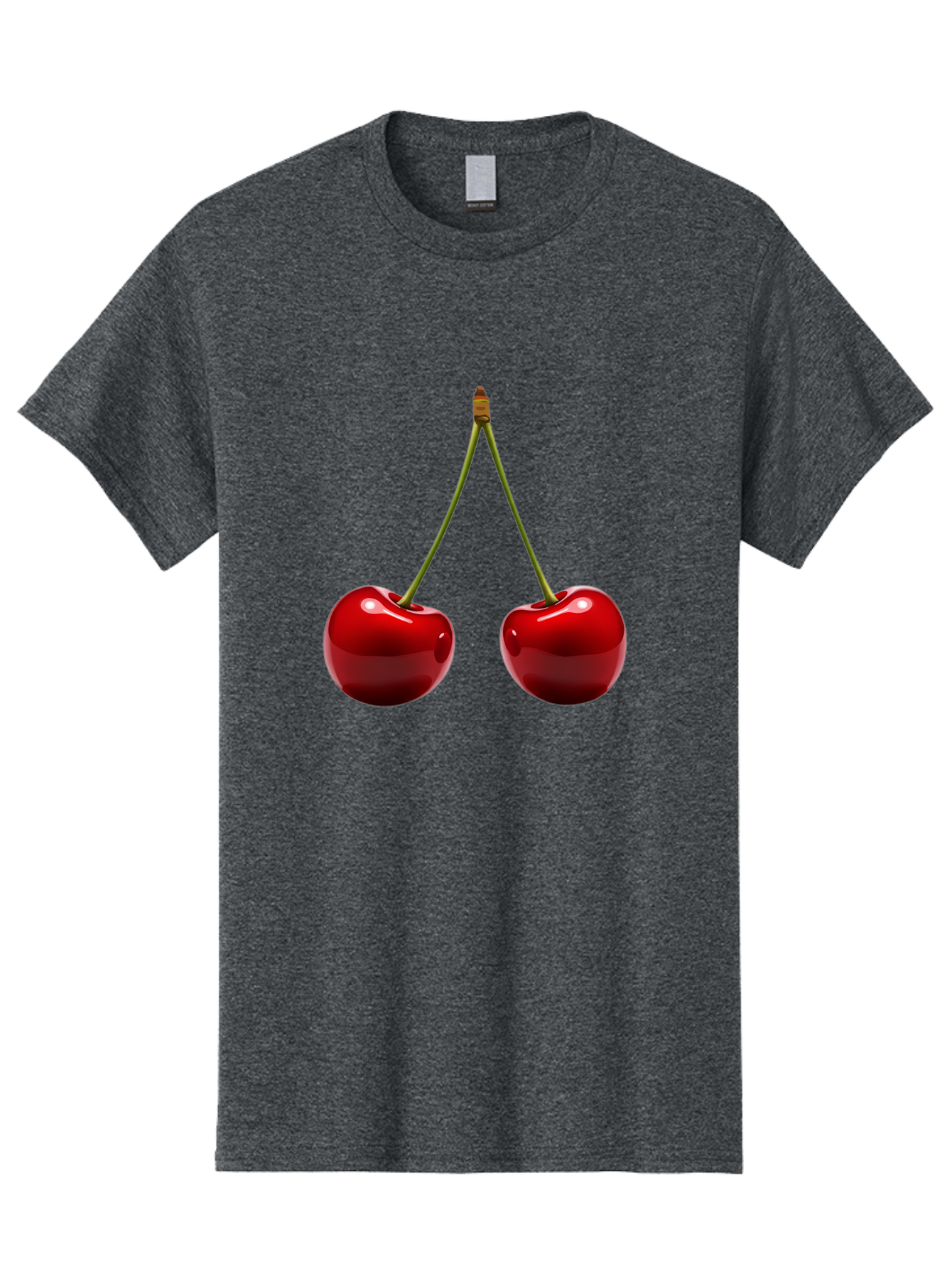 Two-Cherries-5 Men'S Graphic Tee, 100% Cotton, Comfortable Casual Summer Wear, Machine Washable, Vintage Camera, Old Camera, Antique Camera, Black Camera, Classic Photography, Photography Equipment, Nostalgic Device, Film Camera, Camera Art Bal536 7