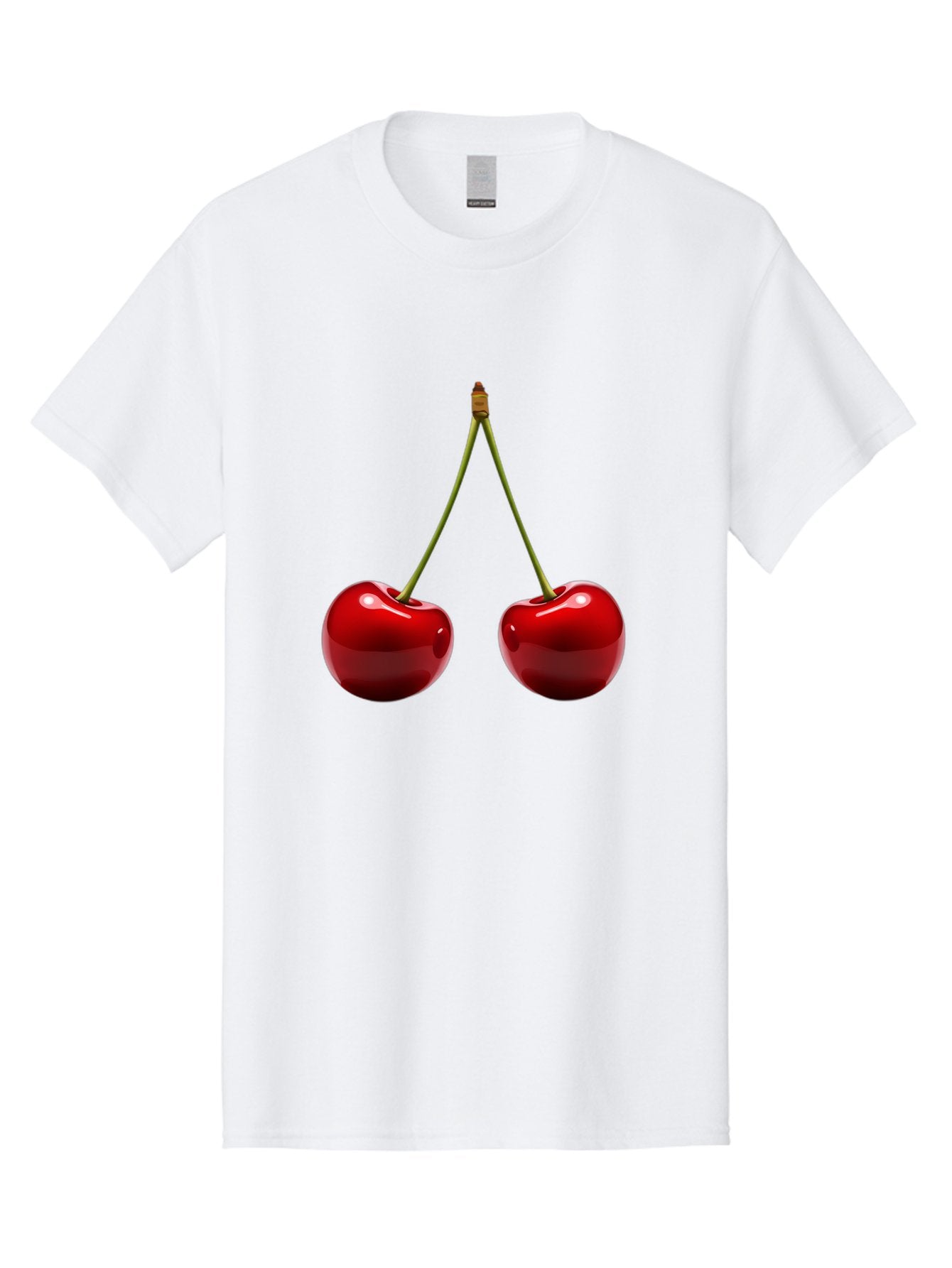 Two-Cherries-5 Men'S Graphic Tee, 100% Cotton, Comfortable Casual Summer Wear, Machine Washable, Vintage Camera, Old Camera, Antique Camera, Black Camera, Classic Photography, Photography Equipment, Nostalgic Device, Film Camera, Camera Art Bal536 5
