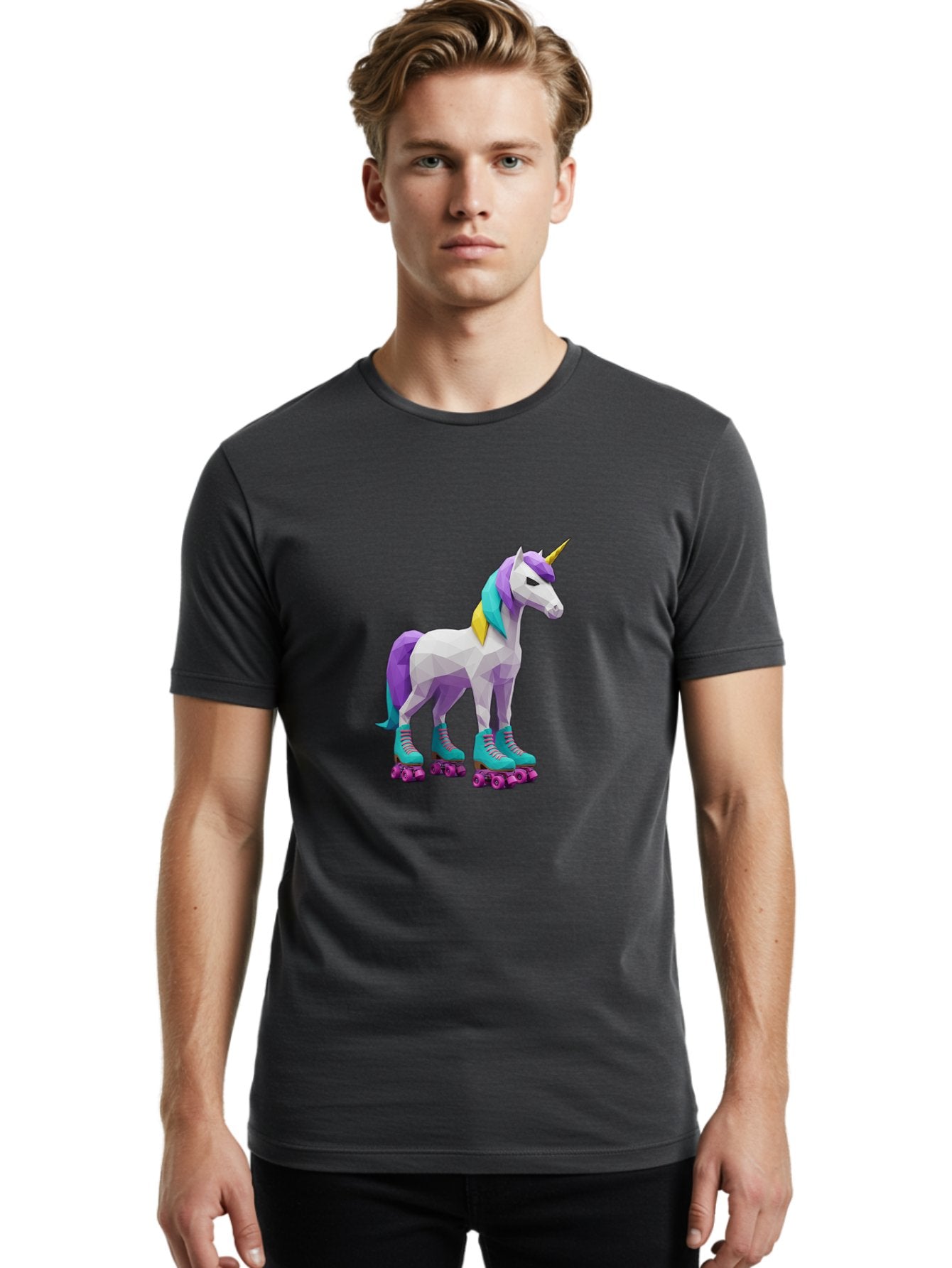 Unicorn-On-Rollerskates-2 Men'S Graphic Tee, 100% Cotton, Comfortable Casual Summer Wear, Machine Washable, Vintage Camera, Old Camera, Antique Camera, Black Camera, Classic Photography, Photography Equipment, Nostalgic Device, Film Camera, Bal547 18