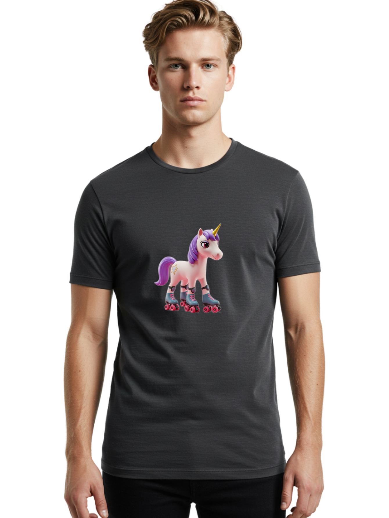 Unicorn-On-Rollerskates-3 Men'S Graphic Tee, 100% Cotton, Comfortable Casual Summer Wear, Machine Washable, Vintage Camera, Old Camera, Antique Camera, Black Camera, Classic Photography, Photography Equipment, Nostalgic Device, Film Camera, Bal548 16