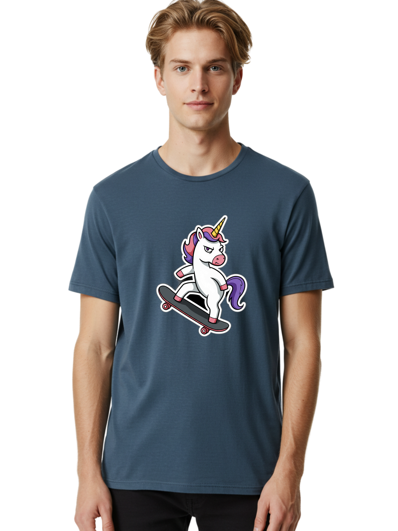 Unicorn-Skateboarder Men'S Graphic Tee, 100% Cotton, Comfortable Casual Summer Wear, Machine Washable, Vintage Camera, Old Camera, Antique Camera, Black Camera, Classic Photography, Photography Equipment, Nostalgic Device, Film Camera, Bal550 20
