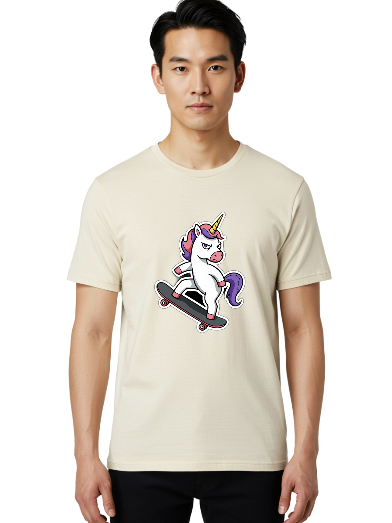 Unicorn-Skateboarder Men'S Graphic Tee, 100% Cotton, Comfortable Casual Summer Wear, Machine Washable, Vintage Camera, Old Camera, Antique Camera, Black Camera, Classic Photography, Photography Equipment, Nostalgic Device, Film Camera, Bal550 22