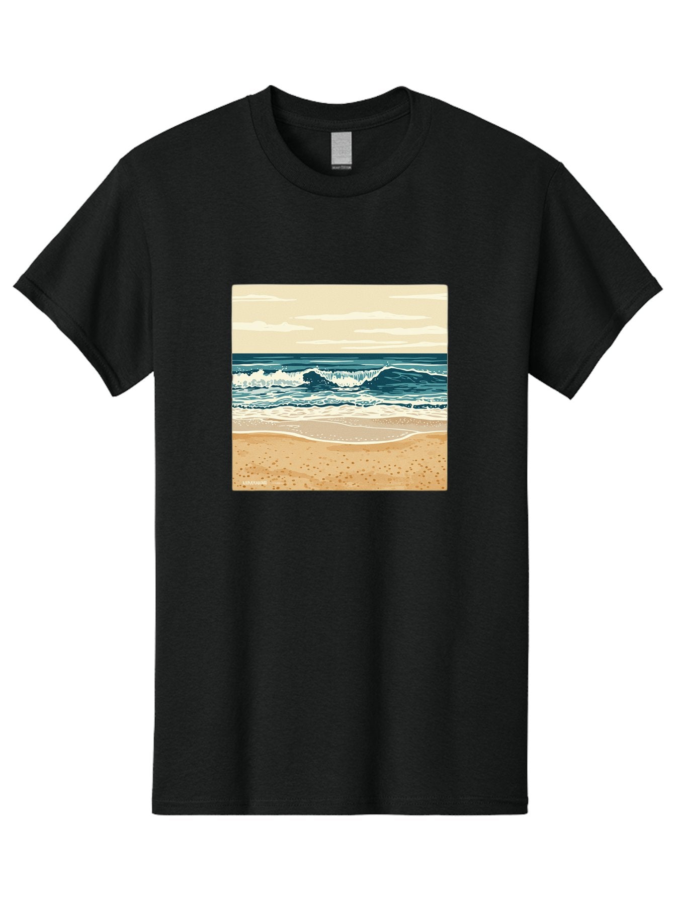 Unplugged-Beach-Scene Men'S Graphic Tee, 100% Cotton, Comfortable Casual Summer Wear, Machine Washable, Vintage Camera, Old Camera, Antique Camera, Black Camera, Classic Photography, Photography Equipment, Nostalgic Device, Film Camera, Bal551 13