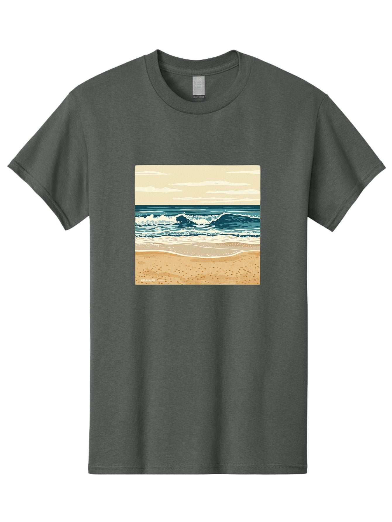 Unplugged-Beach-Scene Men'S Graphic Tee, 100% Cotton, Comfortable Casual Summer Wear, Machine Washable, Vintage Camera, Old Camera, Antique Camera, Black Camera, Classic Photography, Photography Equipment, Nostalgic Device, Film Camera, Bal551 12